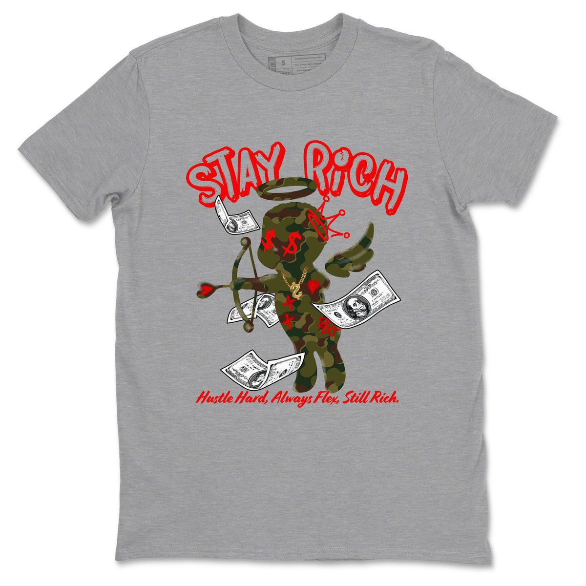 Air Max 90 Duck Camo shirts to match jordans Stay Rich sneaker match tees Air Max 90 Reverse Duck Camo match shoes to clothes Drip Gear Zone unisex cotton Heather Grey 2 shirts