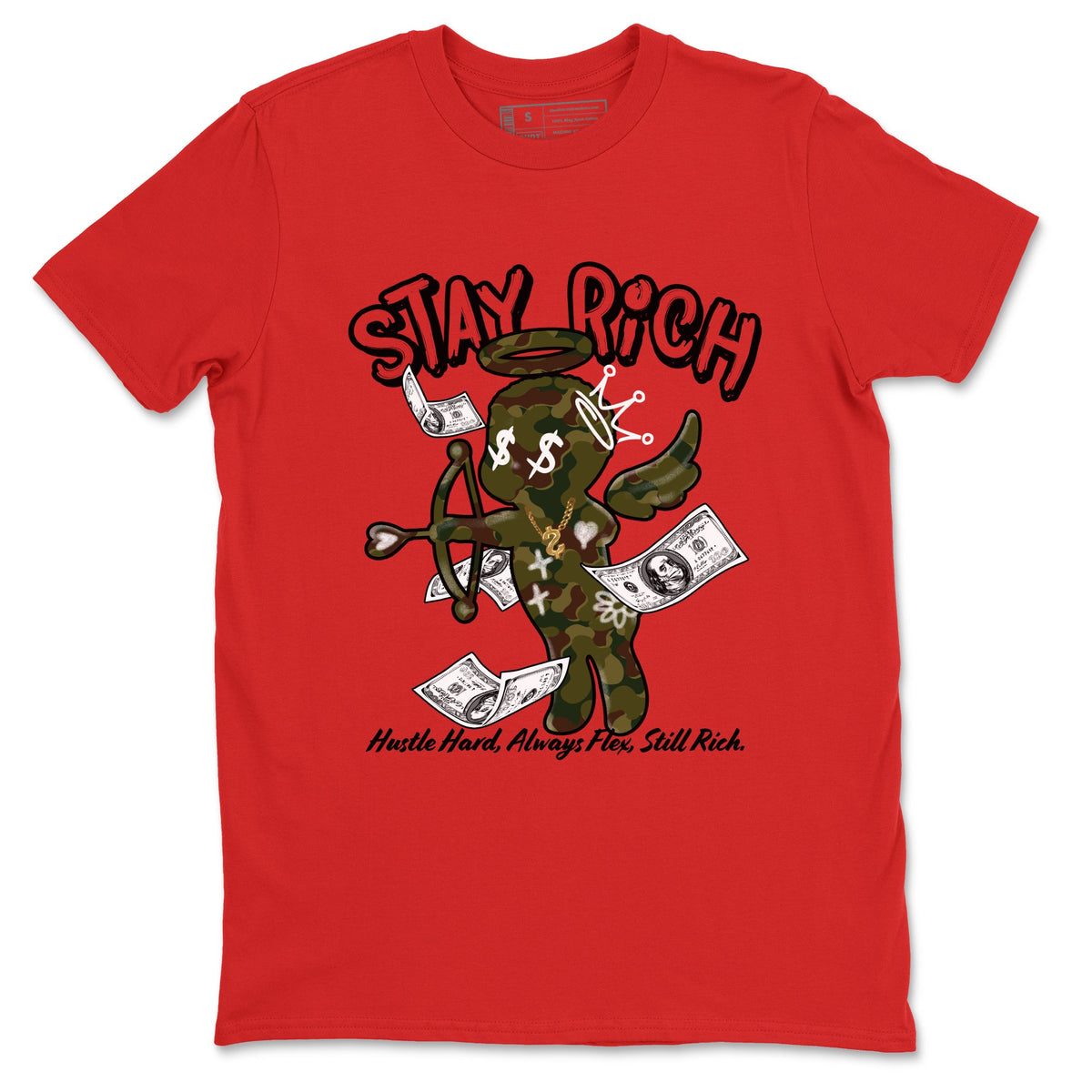 Air Max 90 Duck Camo shirts to match jordans Stay Rich sneaker match tees Air Max 90 Reverse Duck Camo match shoes to clothes Drip Gear Zone unisex cotton Red 2 shirts