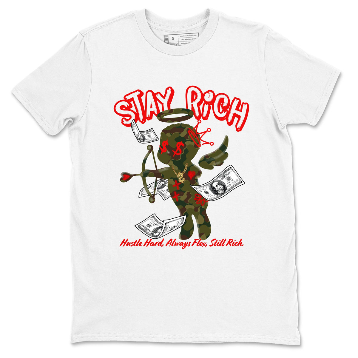 Air Max 90 Duck Camo shirts to match jordans Stay Rich sneaker match tees Air Max 90 Reverse Duck Camo match shoes to clothes Drip Gear Zone unisex cotton White 2 shirts