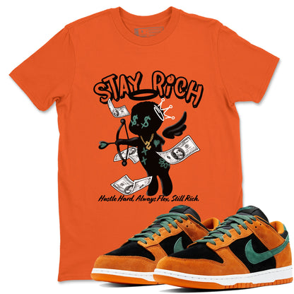 Dunk Low Ceramic shirts to match jordans Stay Rich sneaker match tees Dunk Ceramic match shoes to clothes Drip Gear Zone unisex cotton Orange 1 shirts