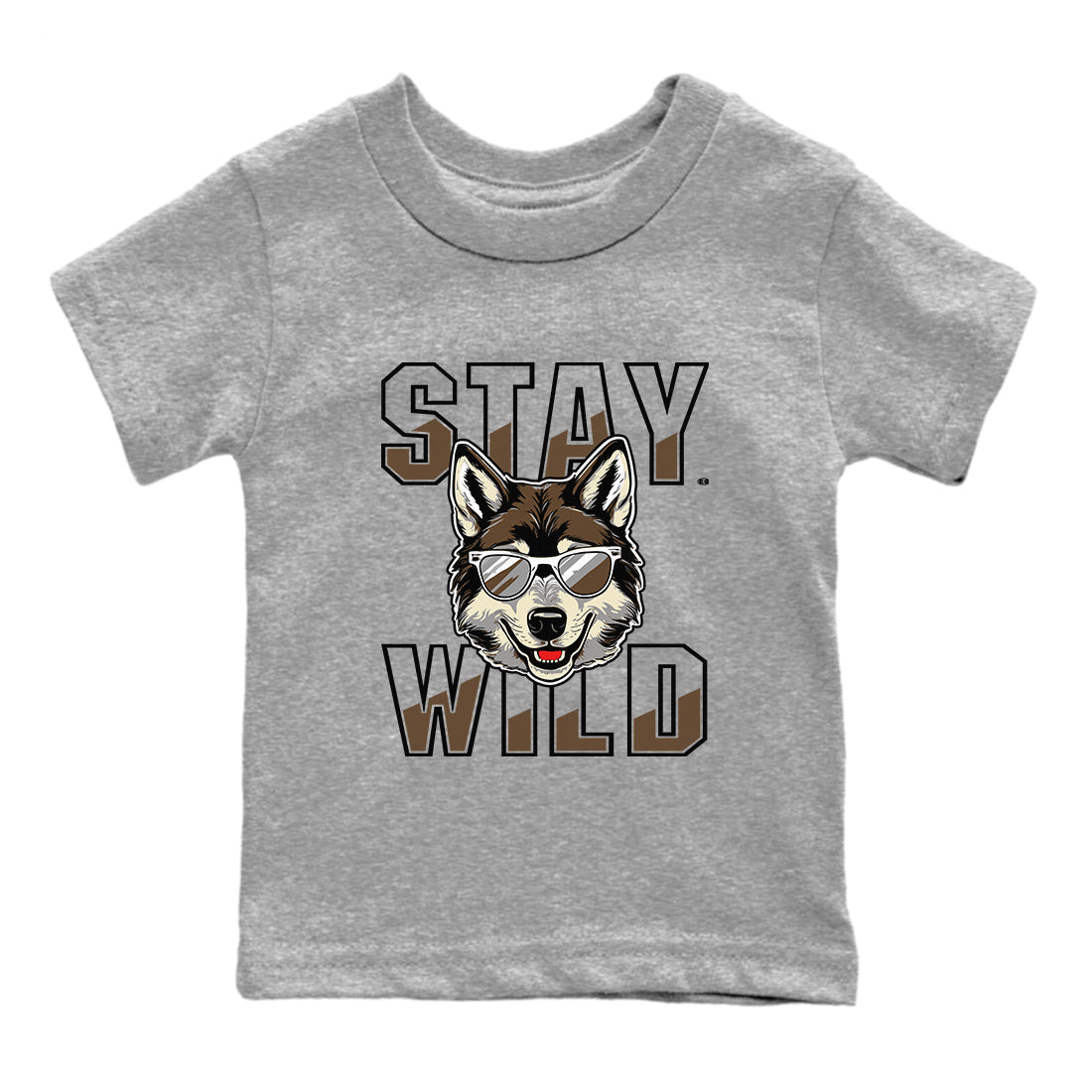 1s Mocha shirts to match jordans Stay Wild sneaker match tees Air Jordan 1 Mocha match shoes to clothes Drip Gear Zone Youth Baby Heather Grey 2 tee