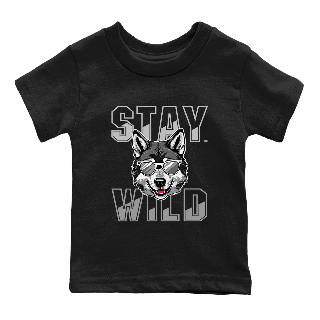 12s Black Wolf Grey shirts to match jordans Stay Wild sneaker match tees 12s Barons match shoes to clothes Drip Gear Zone Youth Baby Black 2 tee