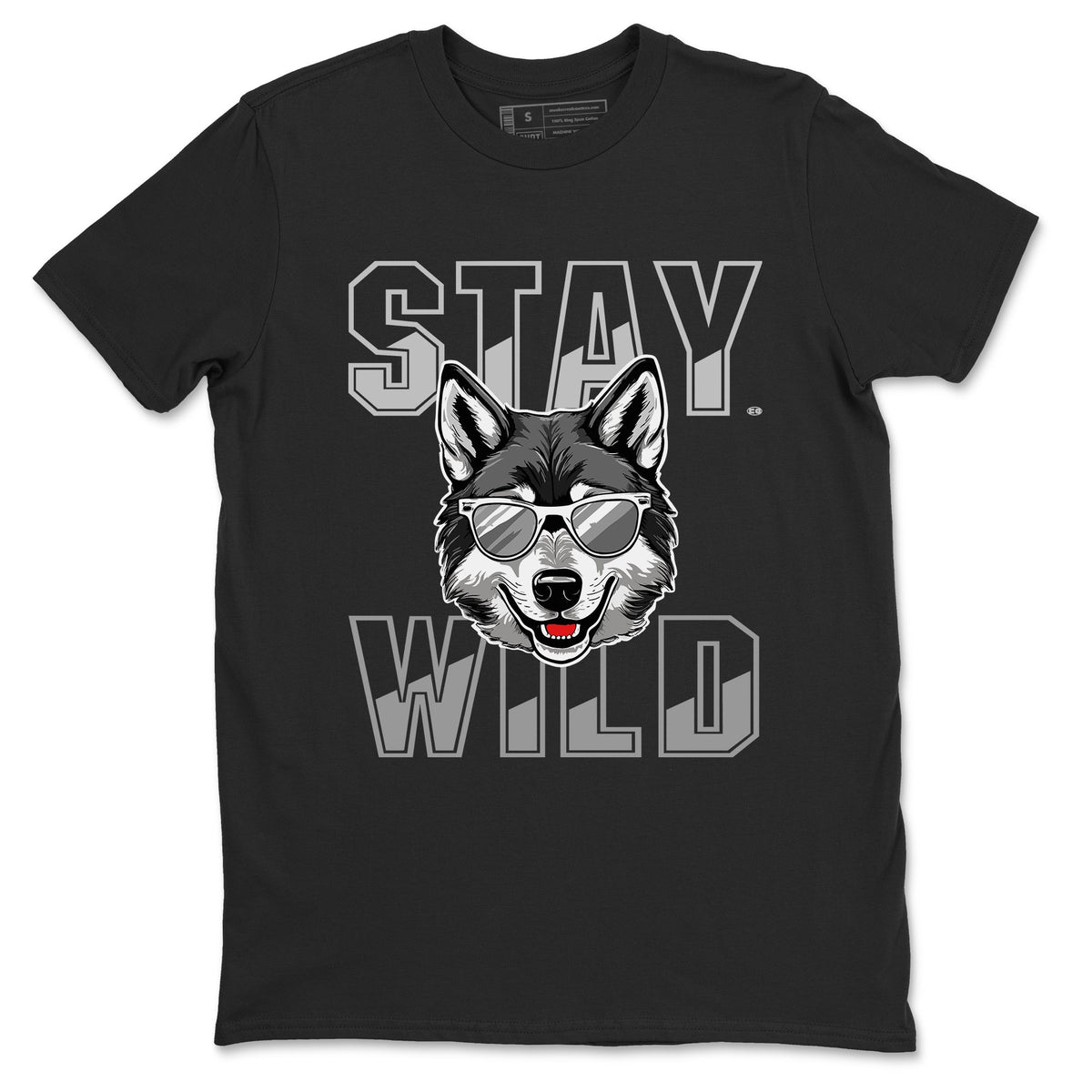 12s Black Wolf Grey shirts to match jordans Stay Wild sneaker match tees 12s Barons match shoes to clothes Drip Gear Zone unisex cotton Black 2 shirts
