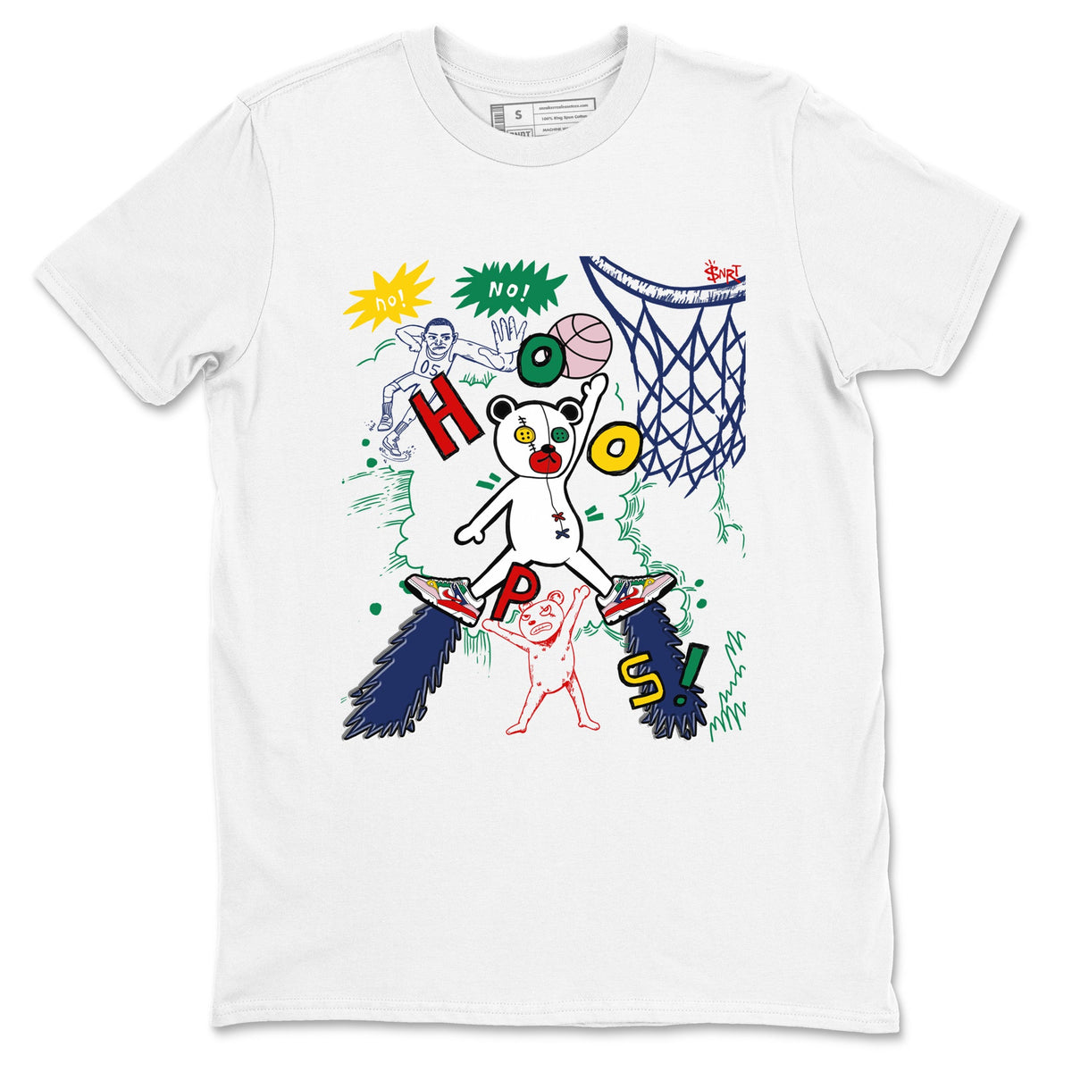 AF 3 Nigo shirtsto match jordans Stop The Bear sneaker match tees Air Force 3 Low x Nigo Blue Void and Tour Yellow match shoes to clothes Drip Gear Zone unisex cotton White 2 shirts