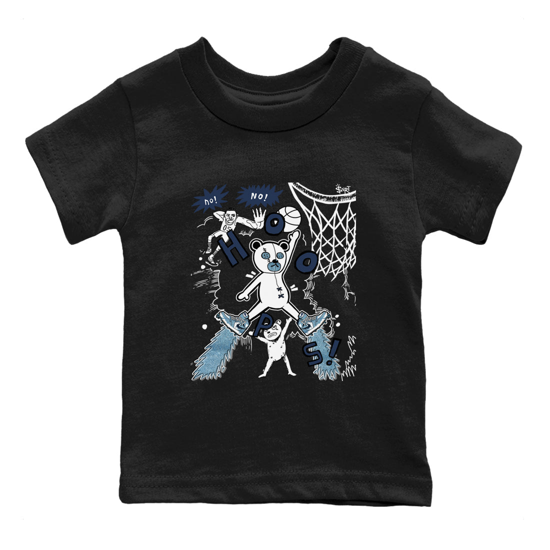 1s Denim shirts to match jordans Stop The Bear sneaker match tees Air Jordan 1 Denim Drip Gear Zone streetwear brand Baby and Youth Black 2 cotton tee