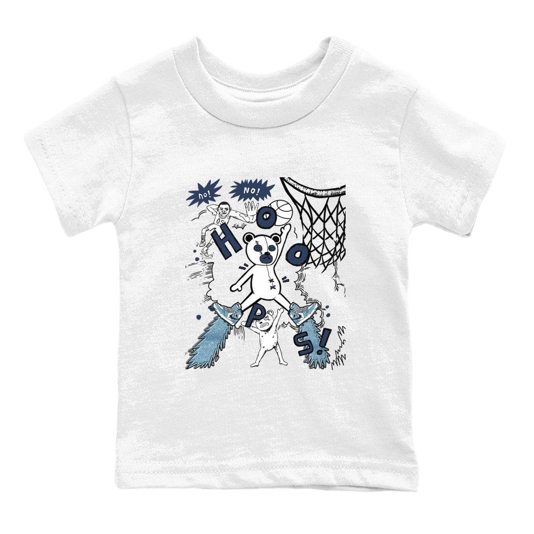 1s Denim shirts to match jordans Stop The Bear sneaker match tees Air Jordan 1 Denim Drip Gear Zone streetwear brand Baby and Youth White 2 cotton tee