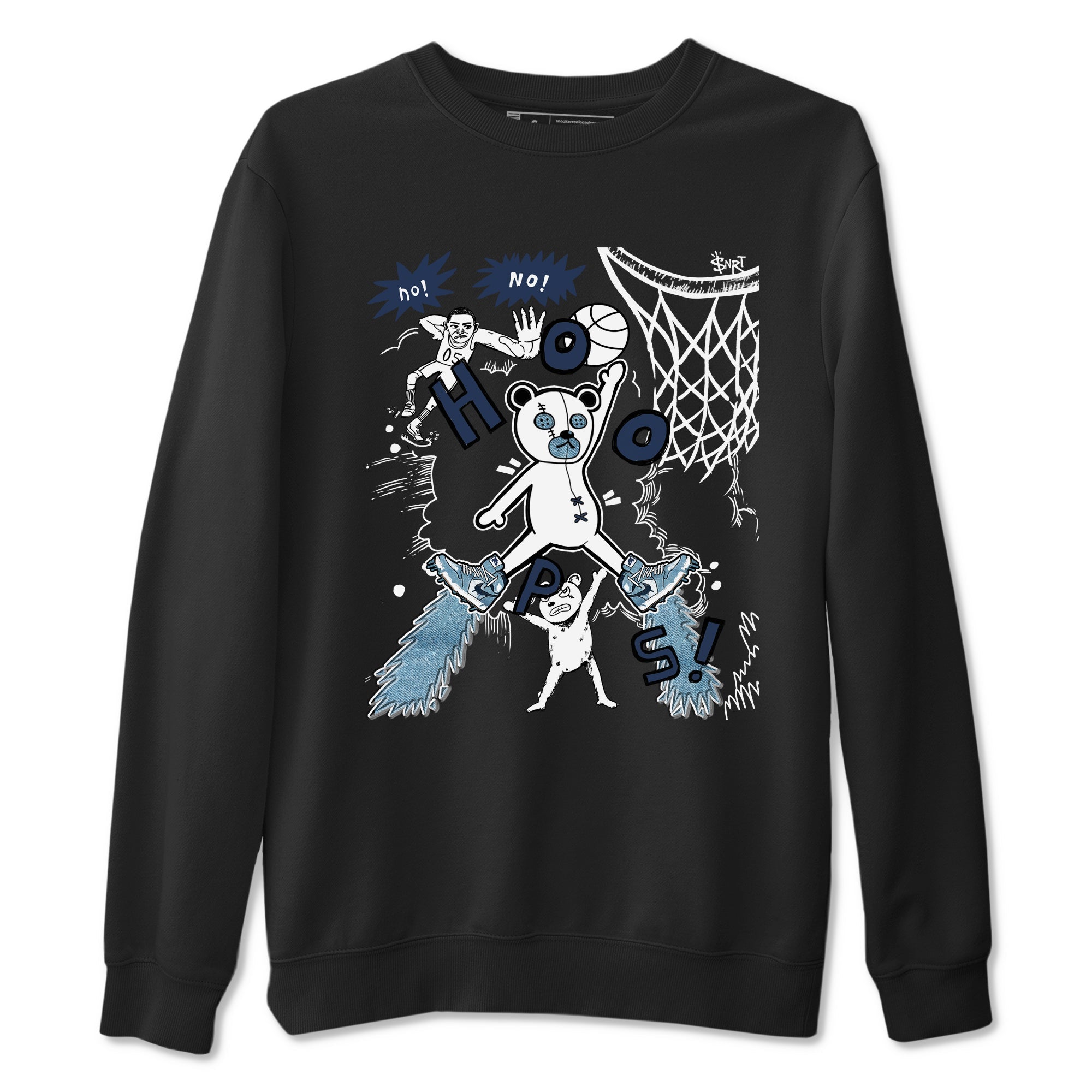 1s Denim shirts to match jordans Stop The Bear sneaker match tees Air Jordan 1 Denim Drip Gear Zone streetwear brand Black 2 unisex cotton tee