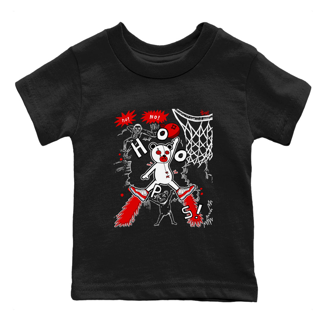 11s Cherry shirts to match jordans Stop The Bear sneaker match tees Air Jordan 11 Retro Cherry match shoes to clothes Drip Gear Zone Youth Baby Black 2 tee