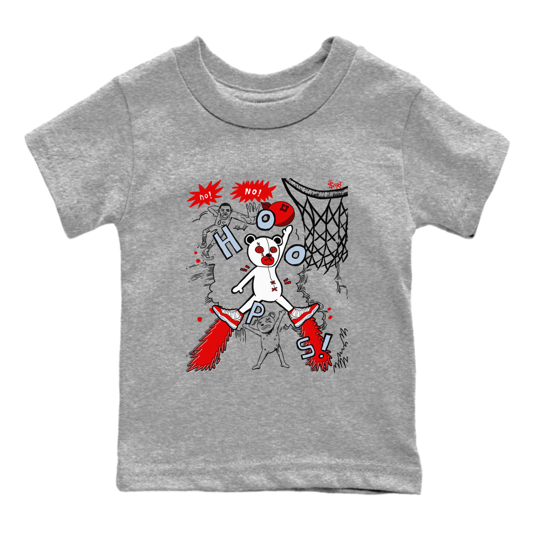 11s Cherry shirts to match jordans Stop The Bear sneaker match tees Air Jordan 11 Retro Cherry match shoes to clothes Drip Gear Zone Youth Baby Heather Grey 2 tee