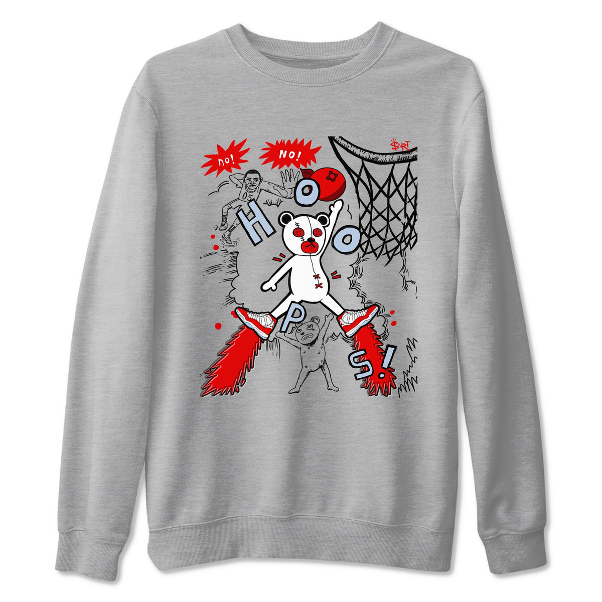 11s Cherry shirts to match jordans Stop The Bear sneaker match tees Air Jordan 11 Retro Cherry match shoes to clothes Drip Gear Zone unisex cotton Heather Grey 2 shirts