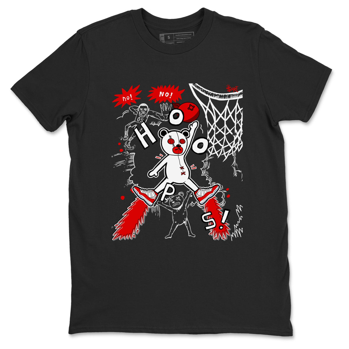 11s Cherry shirts to match jordans Stop The Bear sneaker match tees Air Jordan 11 Retro Cherry match shoes to clothes Drip Gear Zone unisex cotton Black 2 shirts