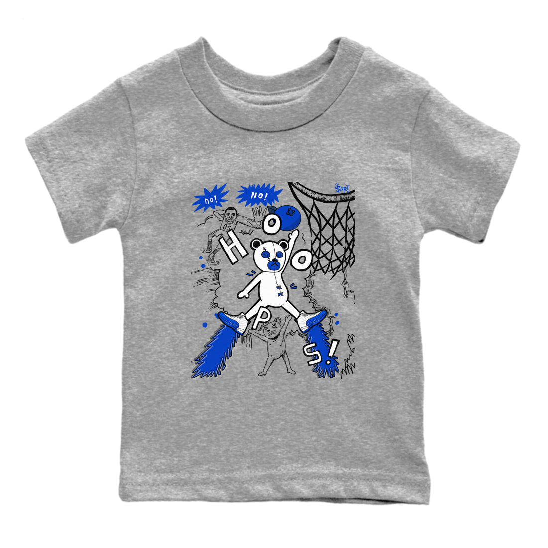 12s Blueberry shirts to match jordans Stop The Bear sneaker match tees Air Jordan 12 Blueberry Drip Gear Zone Youth Baby Heather Grey 2 crew neck shirts