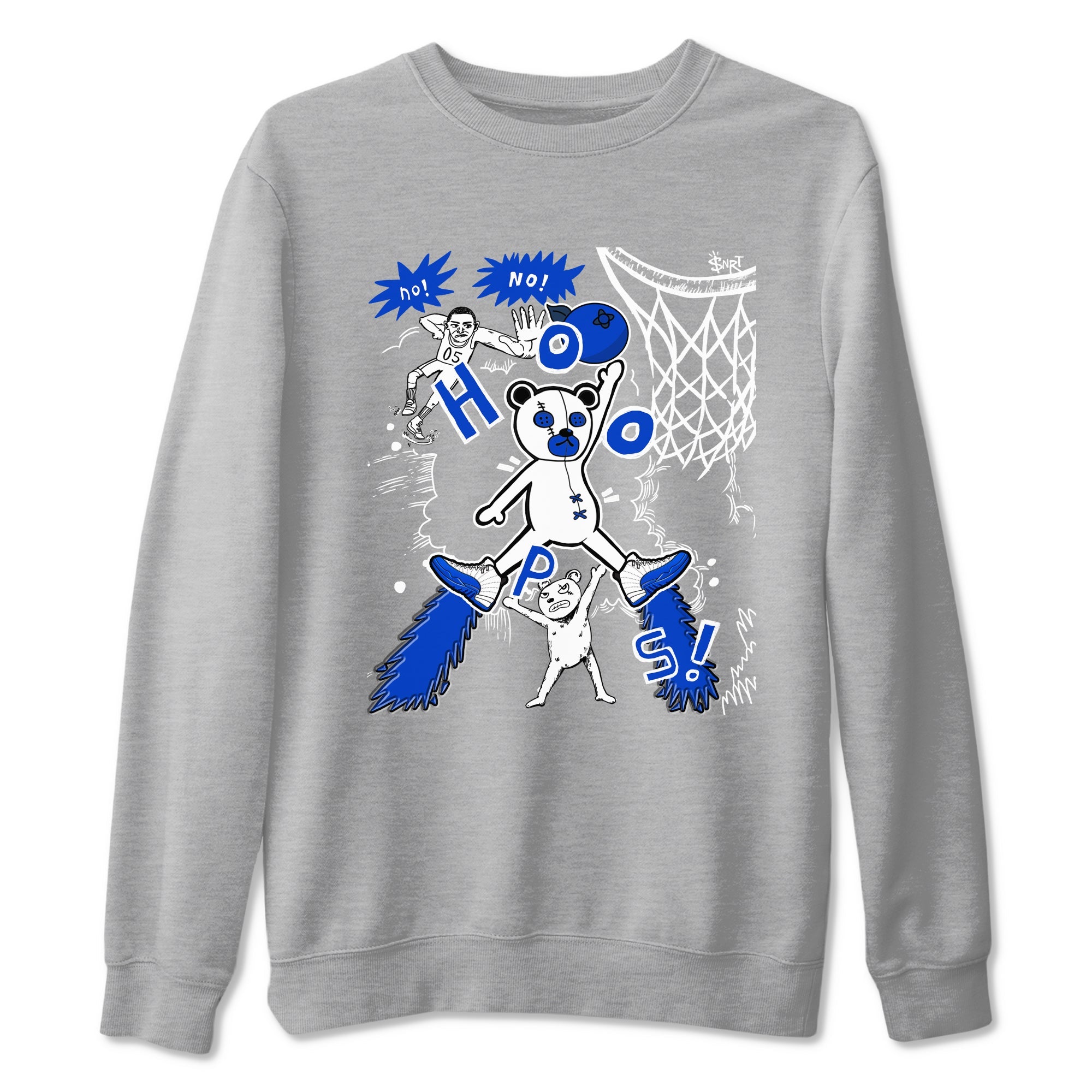 12s Blueberry shirts to match jordans Stop The Bear sneaker match tees Air Jordan 12 Blueberry Drip Gear Zone unisex cotton Heather Grey 2 crew neck shirts