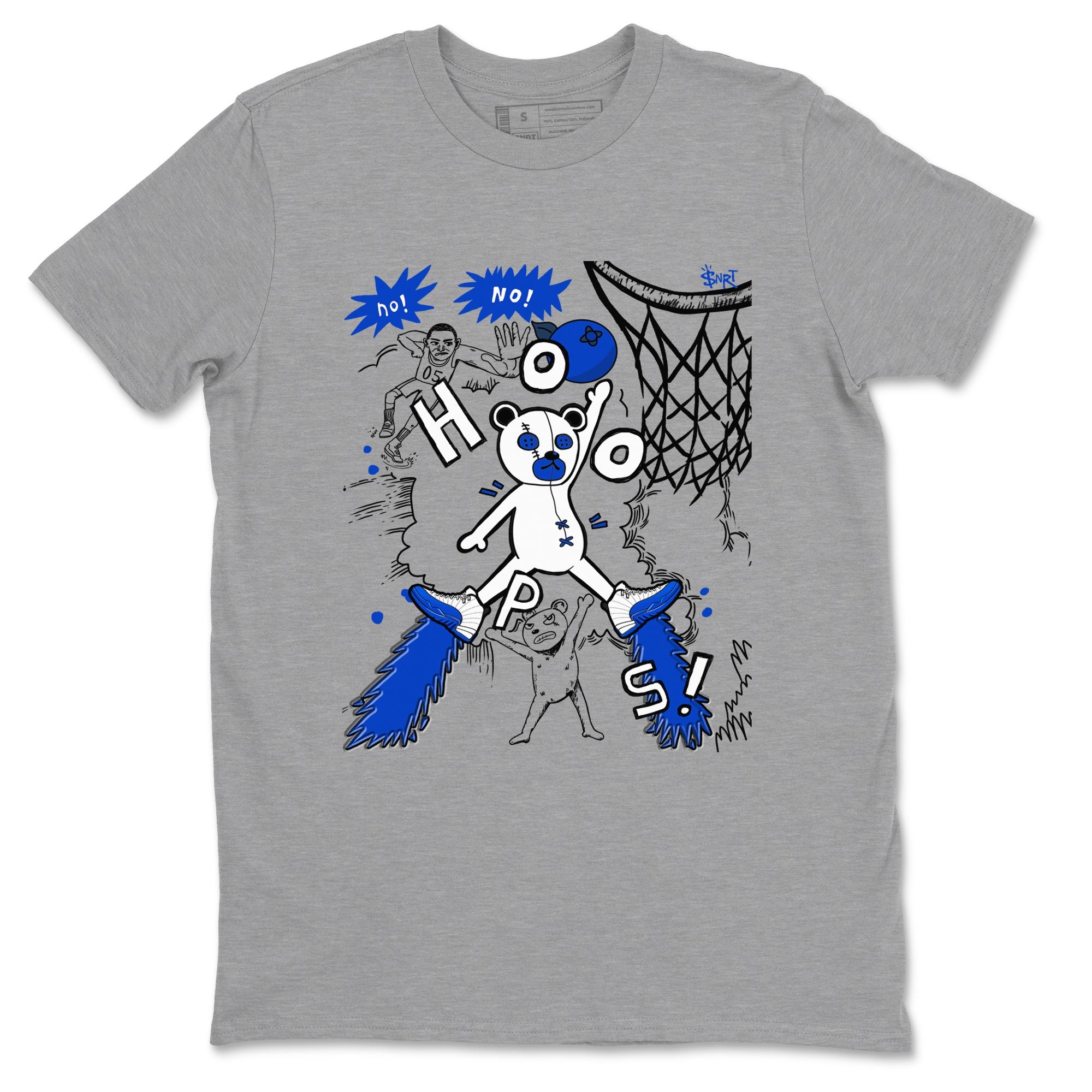 12s Blueberry shirts to match jordans Stop The Bear sneaker match tees Air Jordan 12 Blueberry Drip Gear Zone unisex cotton Heather Grey 2 crew neck shirts