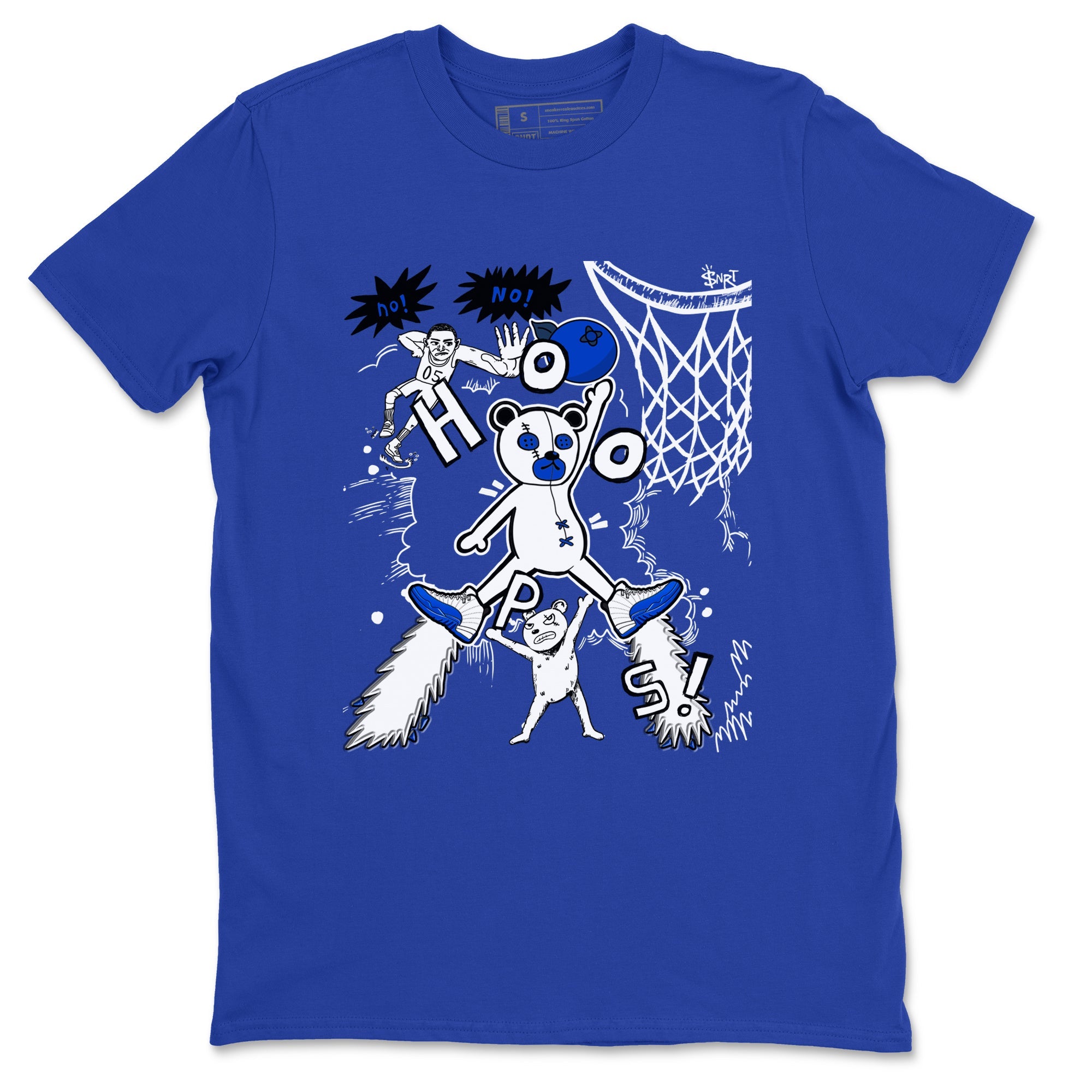 12s Blueberry shirts to match jordans Stop The Bear sneaker match tees Air Jordan 12 Blueberry Drip Gear Zone unisex cotton Royal Blue 2 crew neck shirts