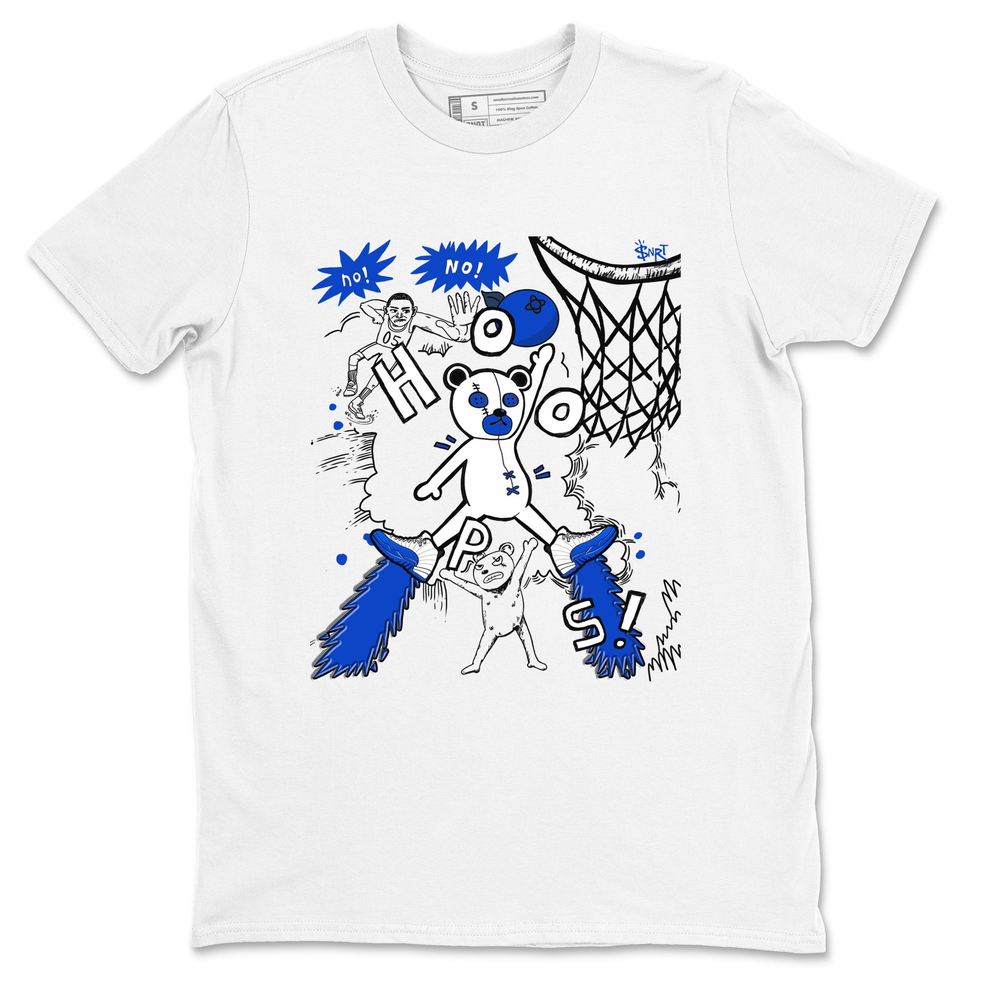 12s Blueberry shirts to match jordans Stop The Bear sneaker match tees Air Jordan 12 Blueberry Drip Gear Zone unisex cotton White 2 crew neck shirts