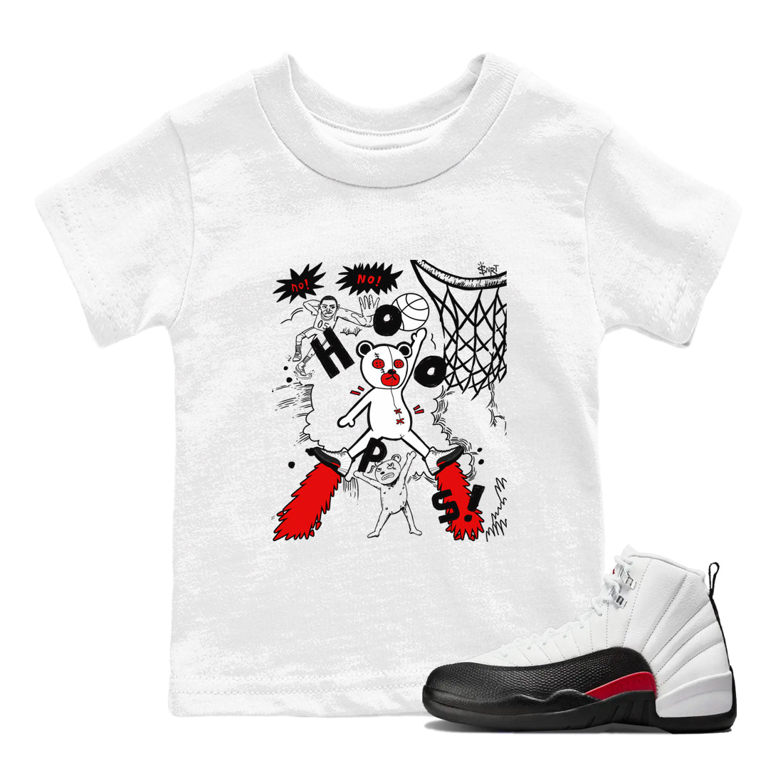 AJ12 Taxi Flip shirt to match jordans Stop The Bear sneaker tees AJ12 Taxi Flip Drip Gear Zone baby toddler White 1 cotton Shirt