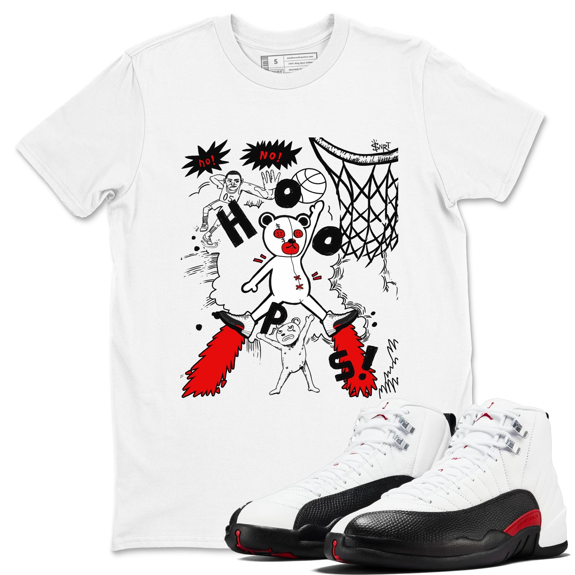 AJ12 Taxi Flip shirt to match jordans Stop The Bear sneaker tees AJ12 Taxi Flip Drip Gear Zone unisex cotton White 1 crew neck shirt