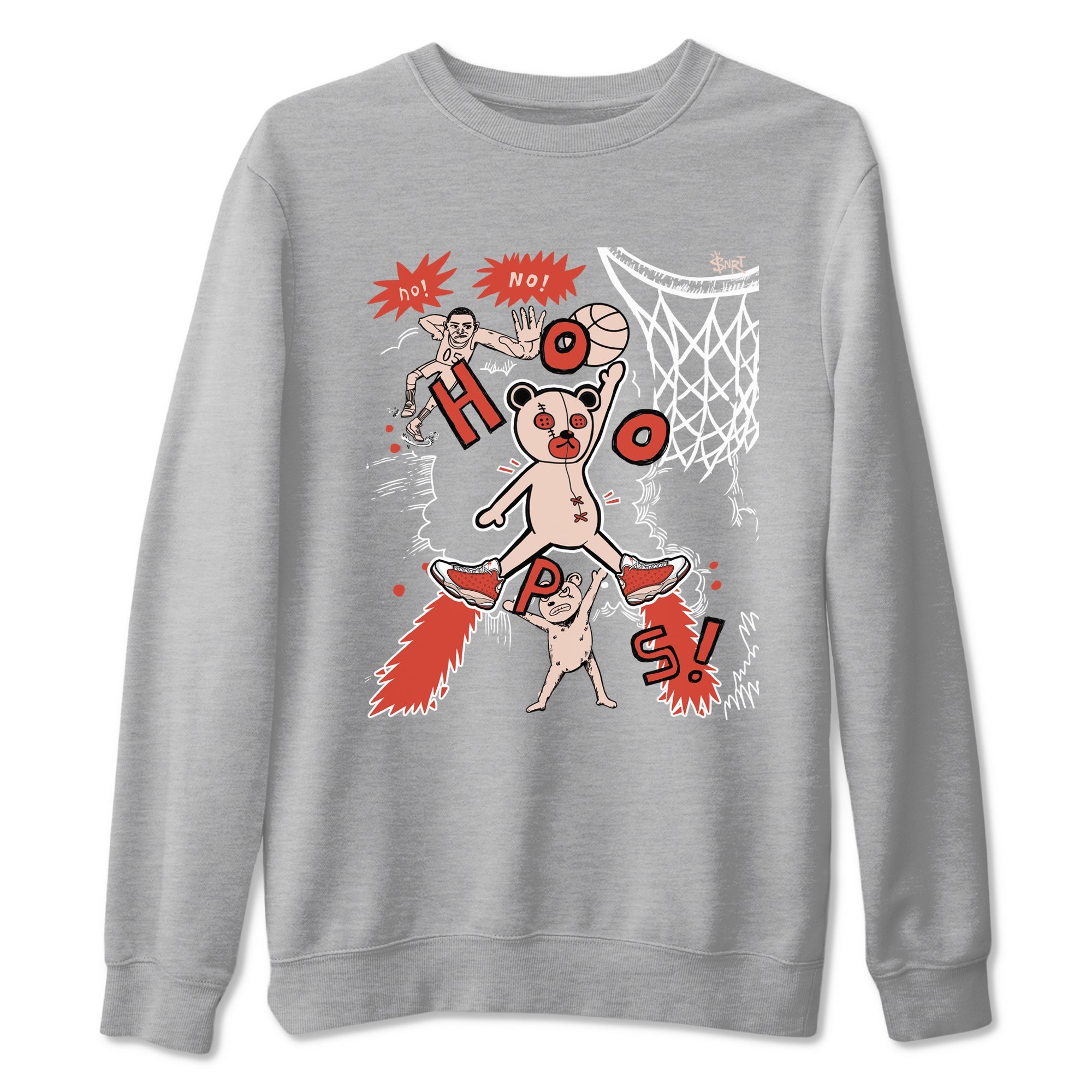 AJ13 Dune Red shirts to match jordans Stop The Bear sneaker match tees Air Jordan 13 Dune Red Drip Gear Zone streetwear brand Heather Grey 2 unisex cotton tee