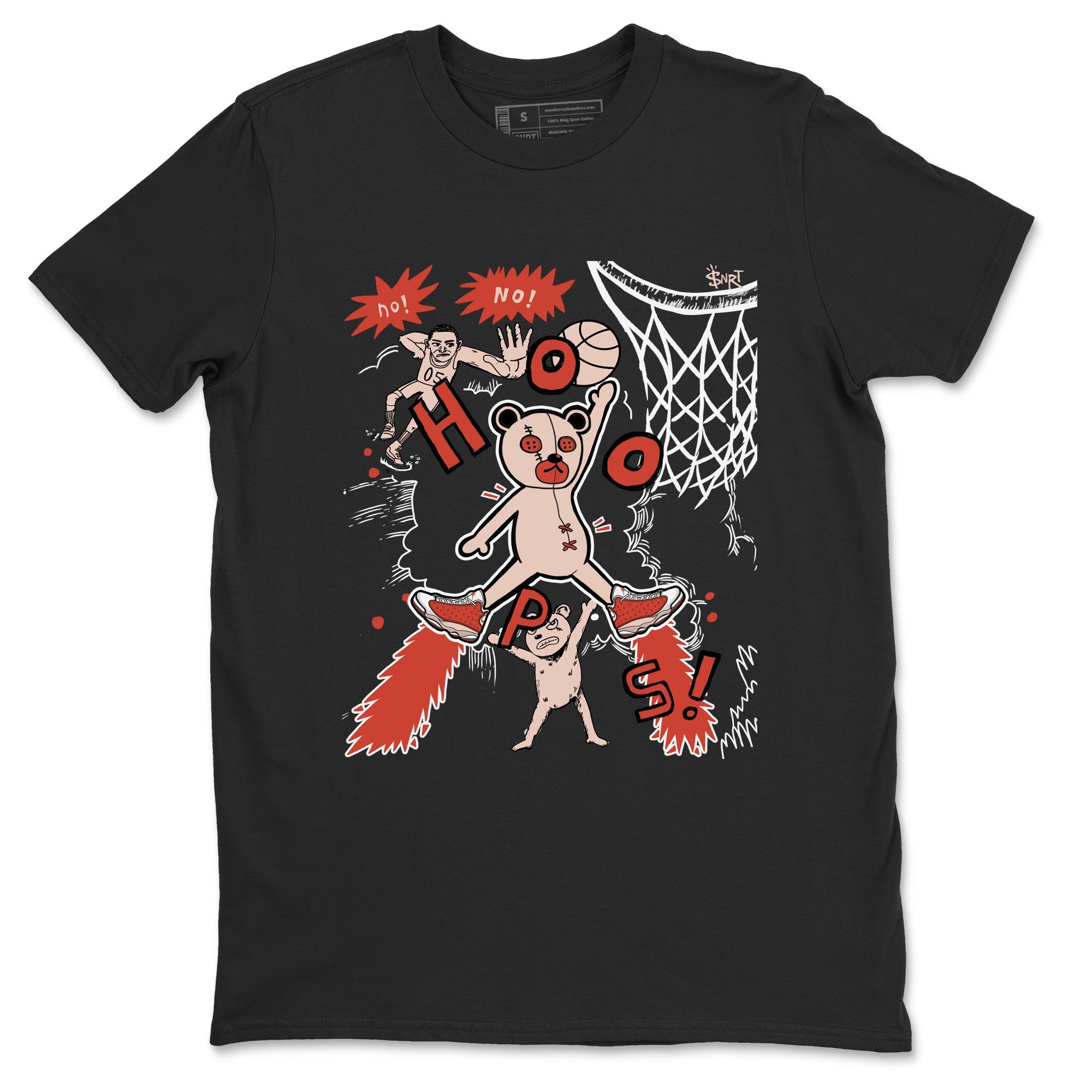 AJ13 Dune Red shirts to match jordans Stop The Bear sneaker match tees Air Jordan 13 Dune Red Drip Gear Zone streetwear brand Black 2 unisex cotton tee