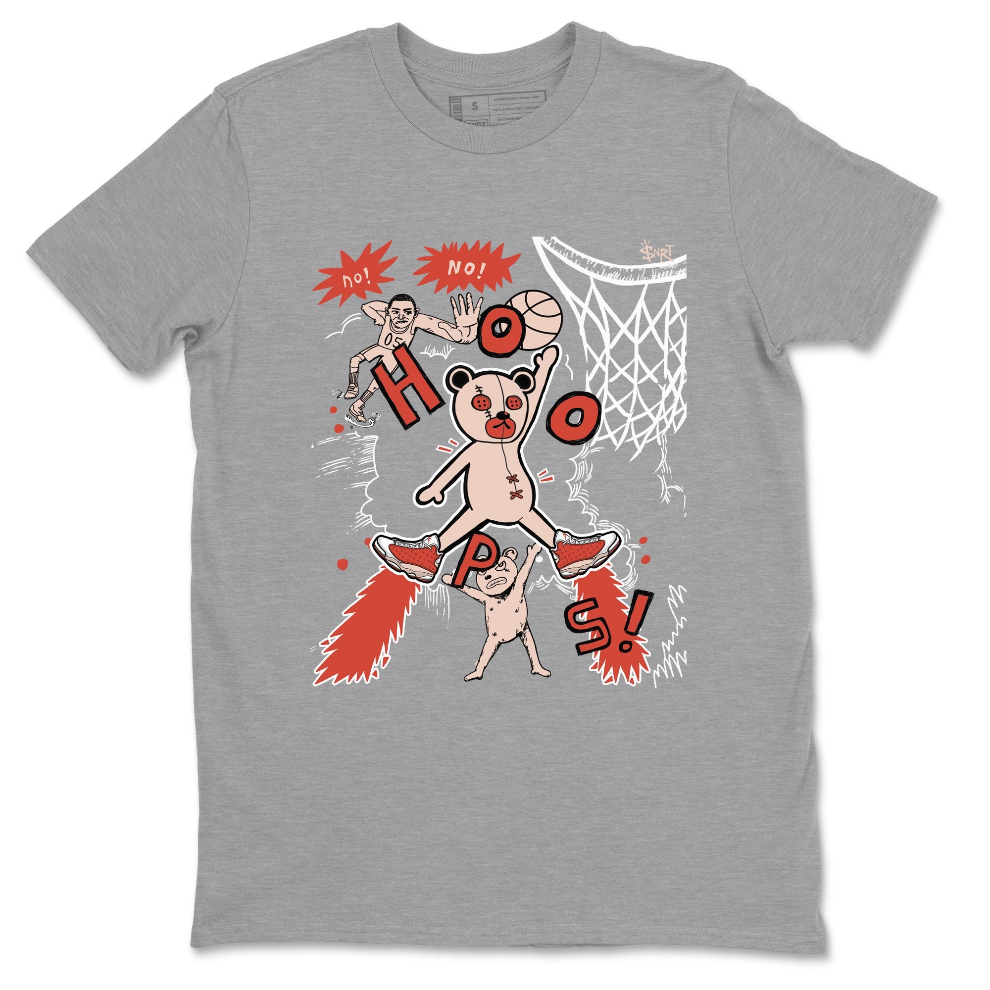 AJ13 Dune Red shirts to match jordans Stop The Bear sneaker match tees Air Jordan 13 Dune Red Drip Gear Zone streetwear brand Heather Grey 2 unisex cotton tee