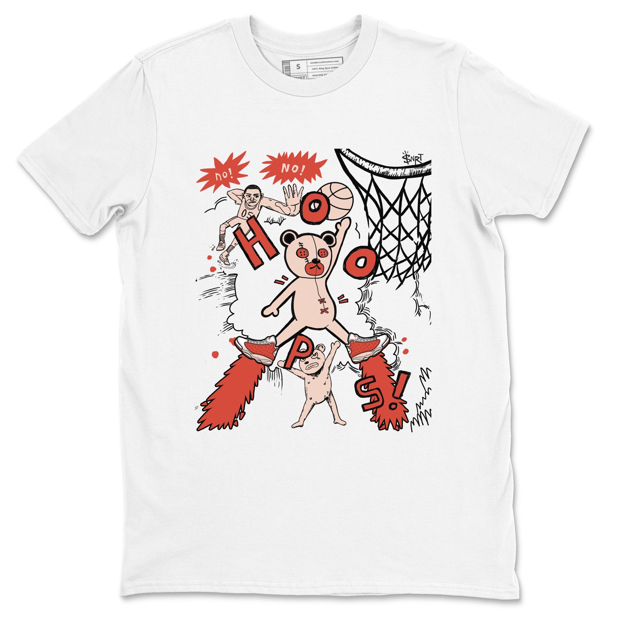 AJ13 Dune Red shirts to match jordans Stop The Bear sneaker match tees Air Jordan 13 Dune Red Drip Gear Zone streetwear brand White 2 unisex cotton tee