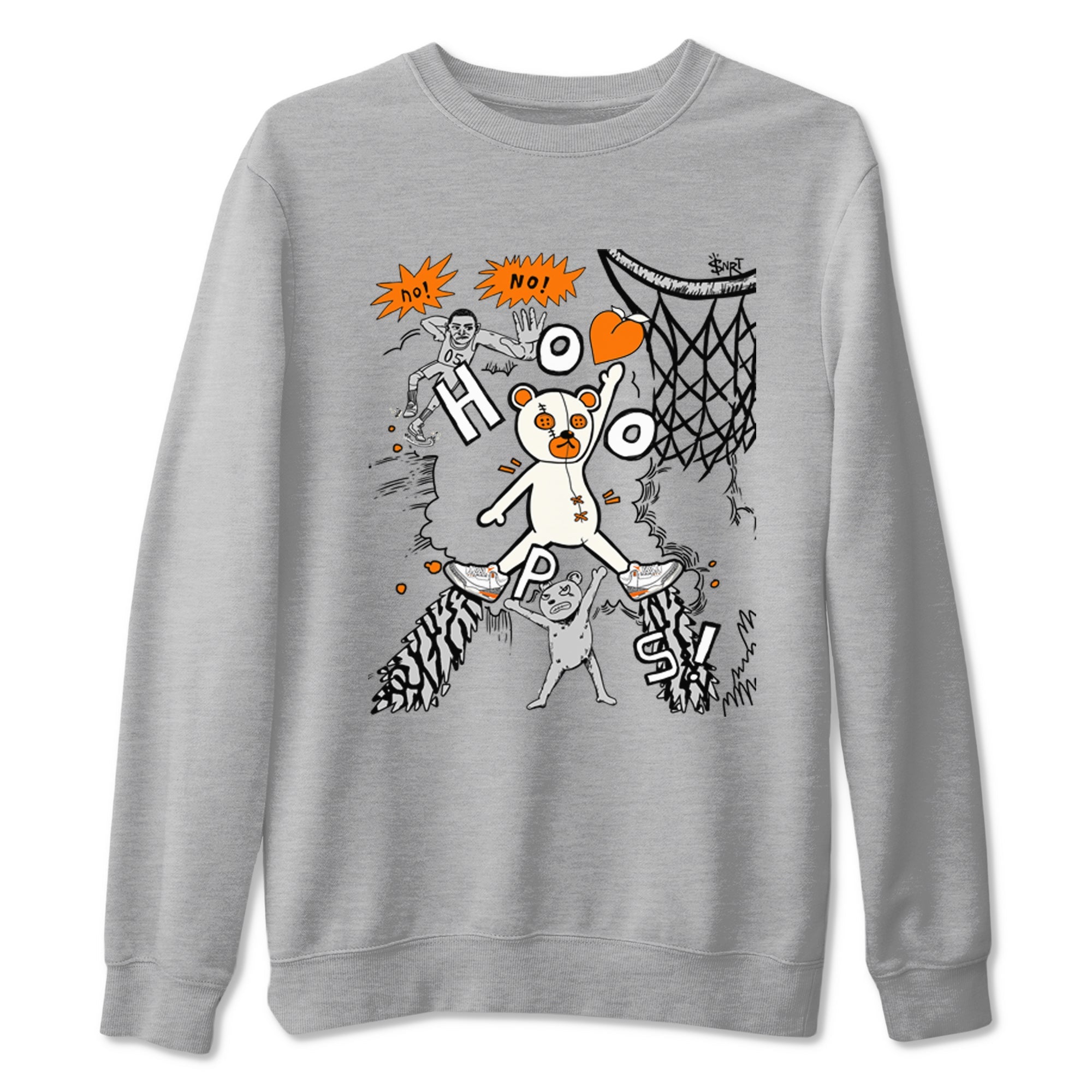 3s Georgia Peach shirt to match jordans Stop The Bear sneaker tees Air Jordan 3 Georgia Peach Drip Gear Zone unisex cotton Heather Grey 2 crew neck shirt