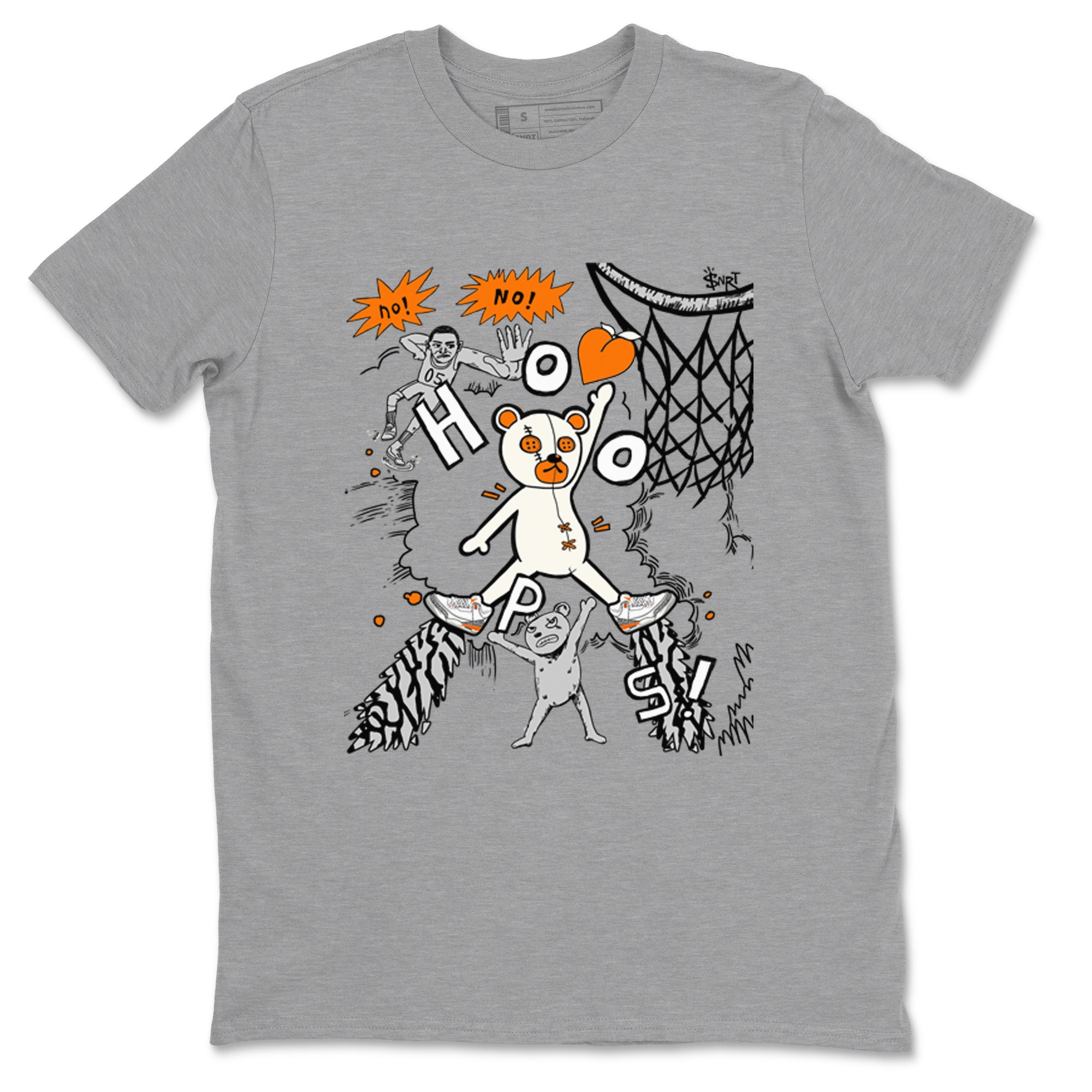 3s Georgia Peach shirt to match jordans Stop The Bear sneaker tees Air Jordan 3 Georgia Peach Drip Gear Zone unisex cotton Heather Grey 2 crew neck shirt