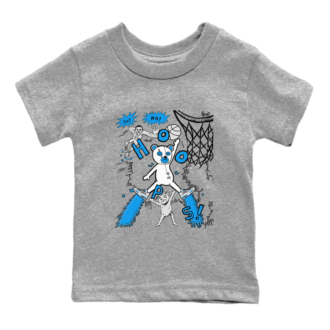 4s Military Blue shirt to match jordans Stop The Bear sneaker tees Air Jordan 4 Military Blue Drip Gear Zone baby toddler Heather Grey 2 cotton Shirt