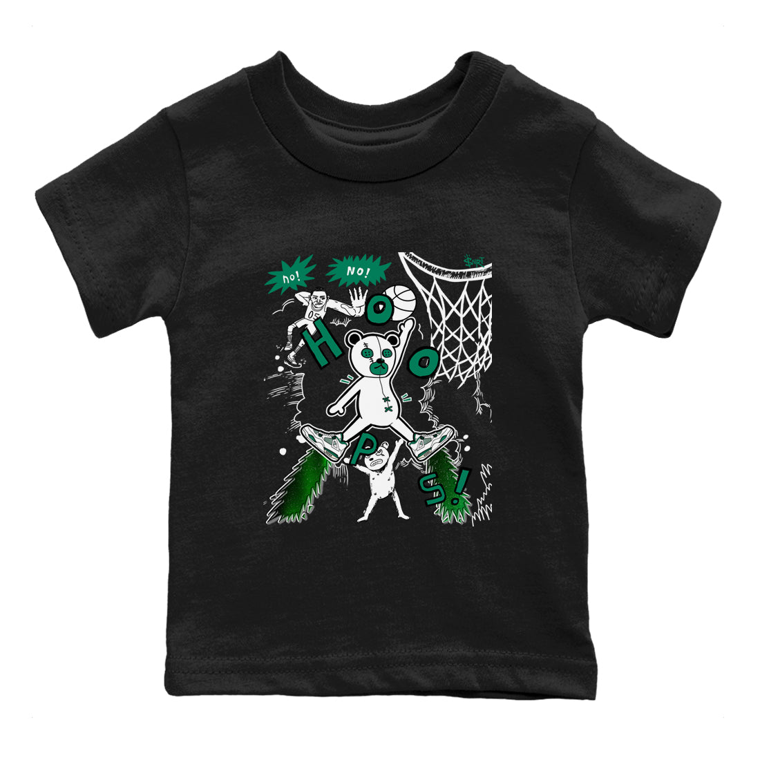 4s Oxidized Green shirts to match jordans Stop The Bear sneaker match tees Air Jordan 4 Oxidized Green Drip Gear Zone streetwear brand Baby and Youth Black 2 cotton tee