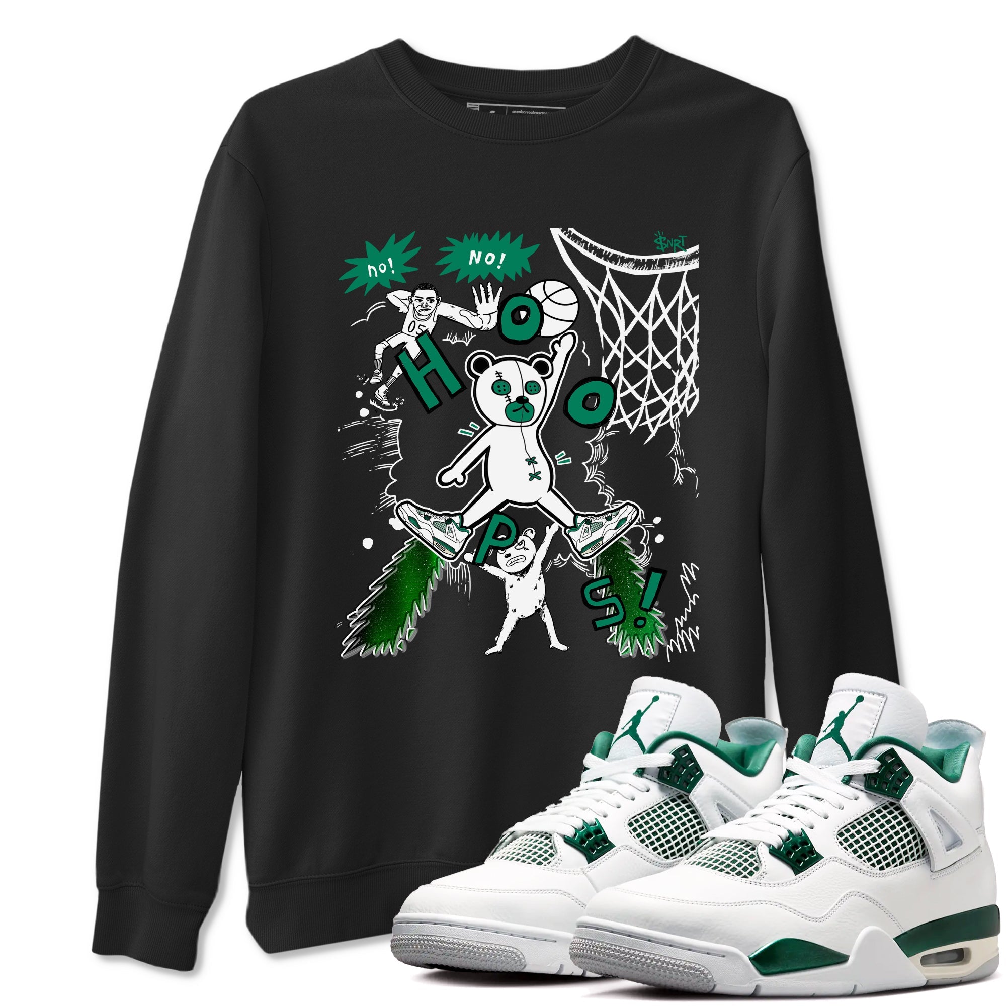 4s Oxidized Green shirts to match jordans Stop The Bear sneaker match tees Air Jordan 4 Oxidized Green Drip Gear Zone streetwear brand Black 1 unisex cotton tee
