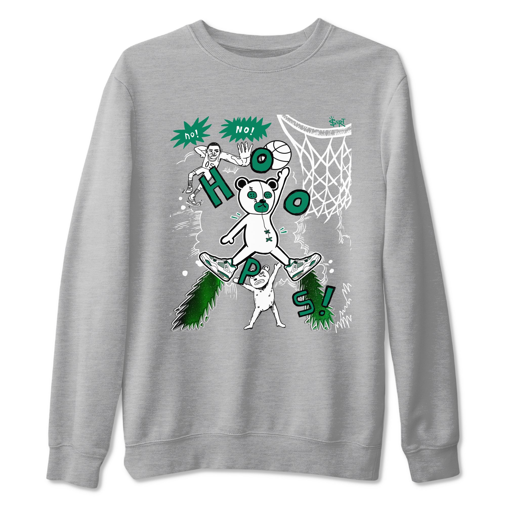 4s Oxidized Green shirts to match jordans Stop The Bear sneaker match tees Air Jordan 4 Oxidized Green Drip Gear Zone streetwear brand Heather Grey 2 unisex cotton tee