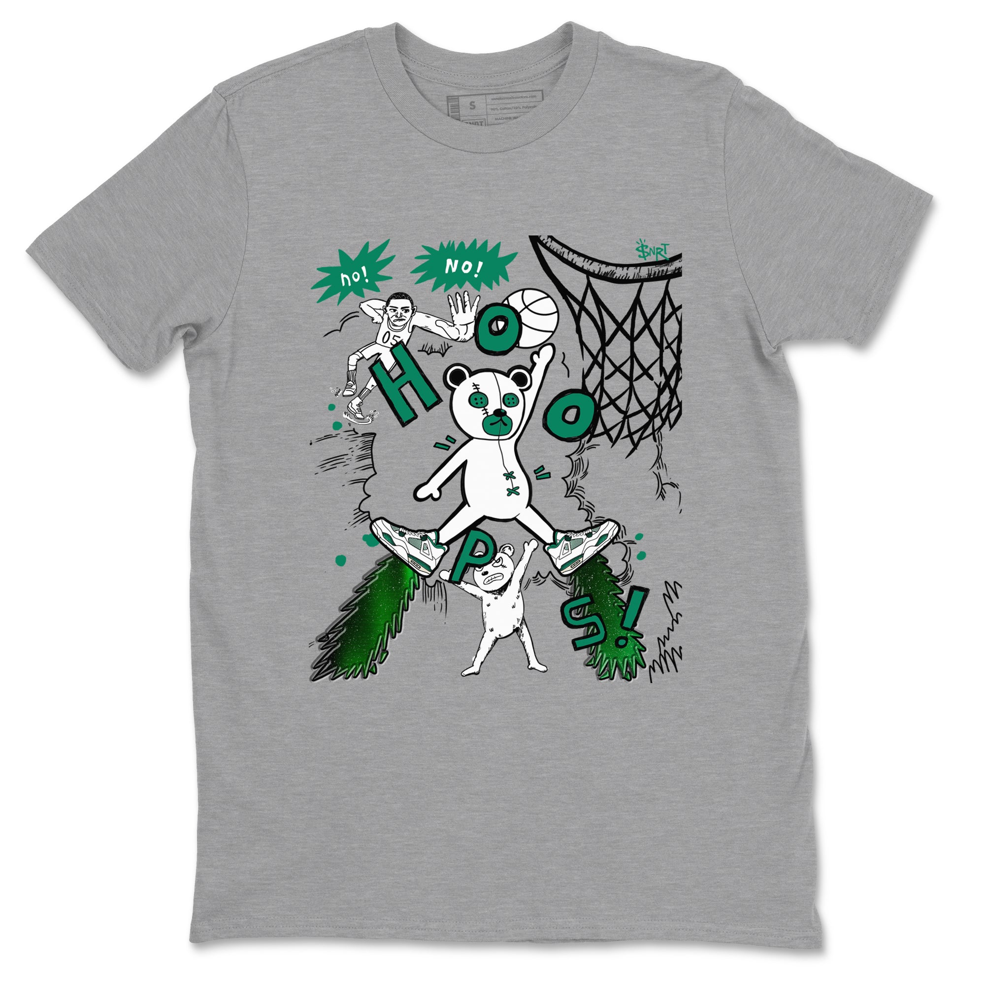 4s Oxidized Green shirts to match jordans Stop The Bear sneaker match tees Air Jordan 4 Oxidized Green Drip Gear Zone streetwear brand Heather Grey 2 unisex cotton tee