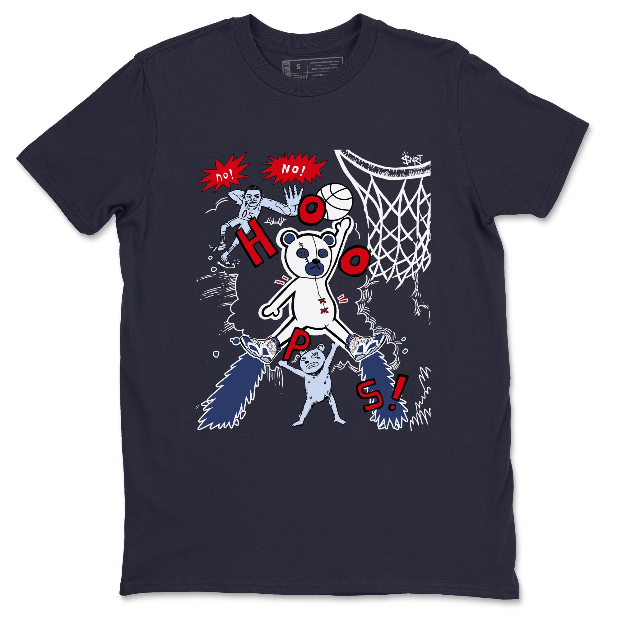 6s Olympic shirt to match jordans Stop The Bear sneaker tees Air Jordan 6 Olympic Drip Gear Zone unisex cotton Navy 2 crew neck shirt