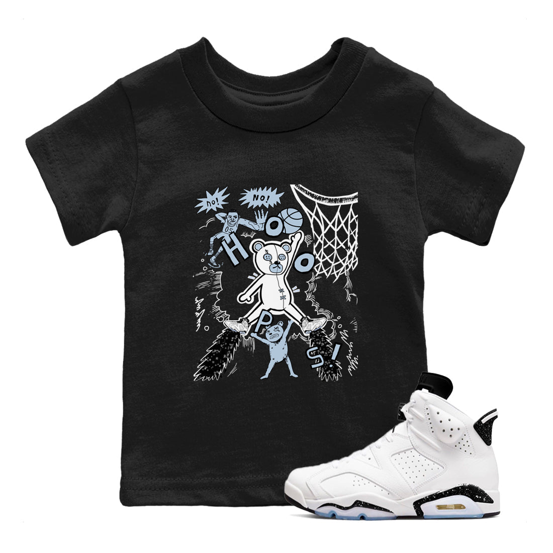 6s Reverse Oreo shirt to match jordans Stop The Bear sneaker tees Air Jordan 6 Reverse Oreo Drip Gear Zone baby toddler Black 1 cotton Shirt