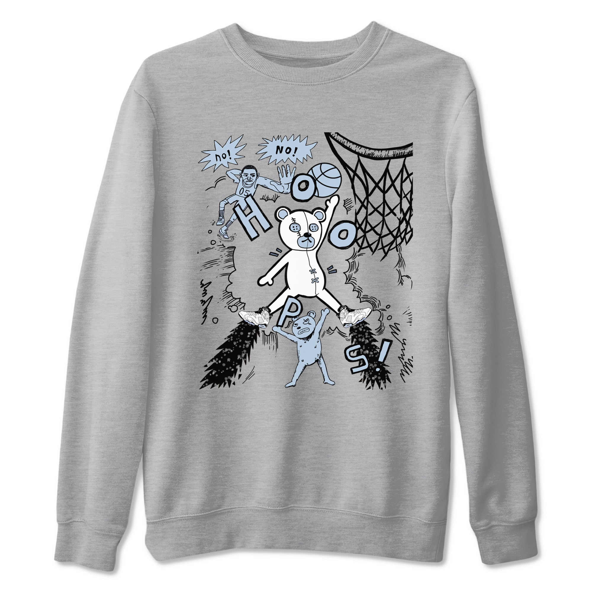 6s Reverse Oreo shirt to match jordans Stop The Bear sneaker tees Air Jordan 6 Reverse Oreo Drip Gear Zone unisex cotton Heather Grey 2 crew neck shirt