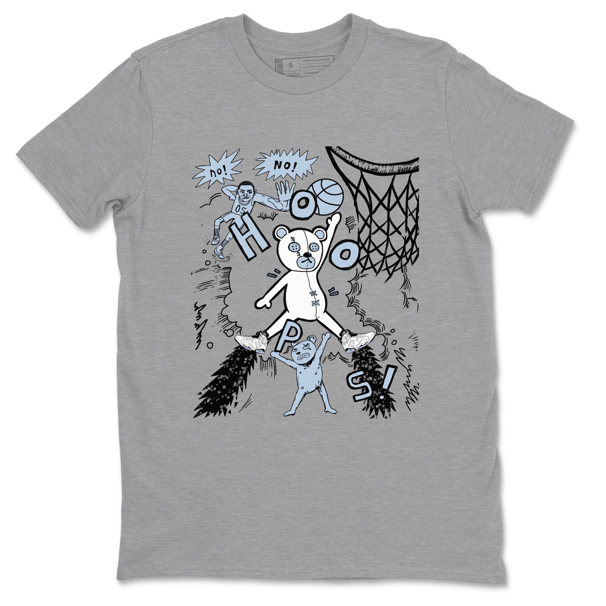6s Reverse Oreo shirt to match jordans Stop The Bear sneaker tees Air Jordan 6 Reverse Oreo Drip Gear Zone unisex cotton Heather Grey 2 crew neck shirt