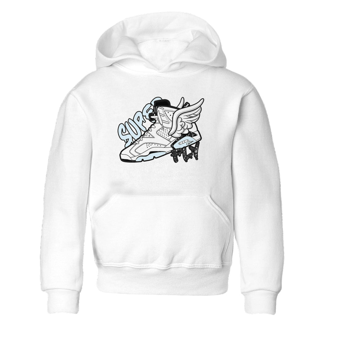 AJ6 White Black shirts to match jordans Super Fly sneaker match tees Air Jordan 6 White Black Drip Gear Zone streetwear brand Baby and Youth White 2 cotton tee