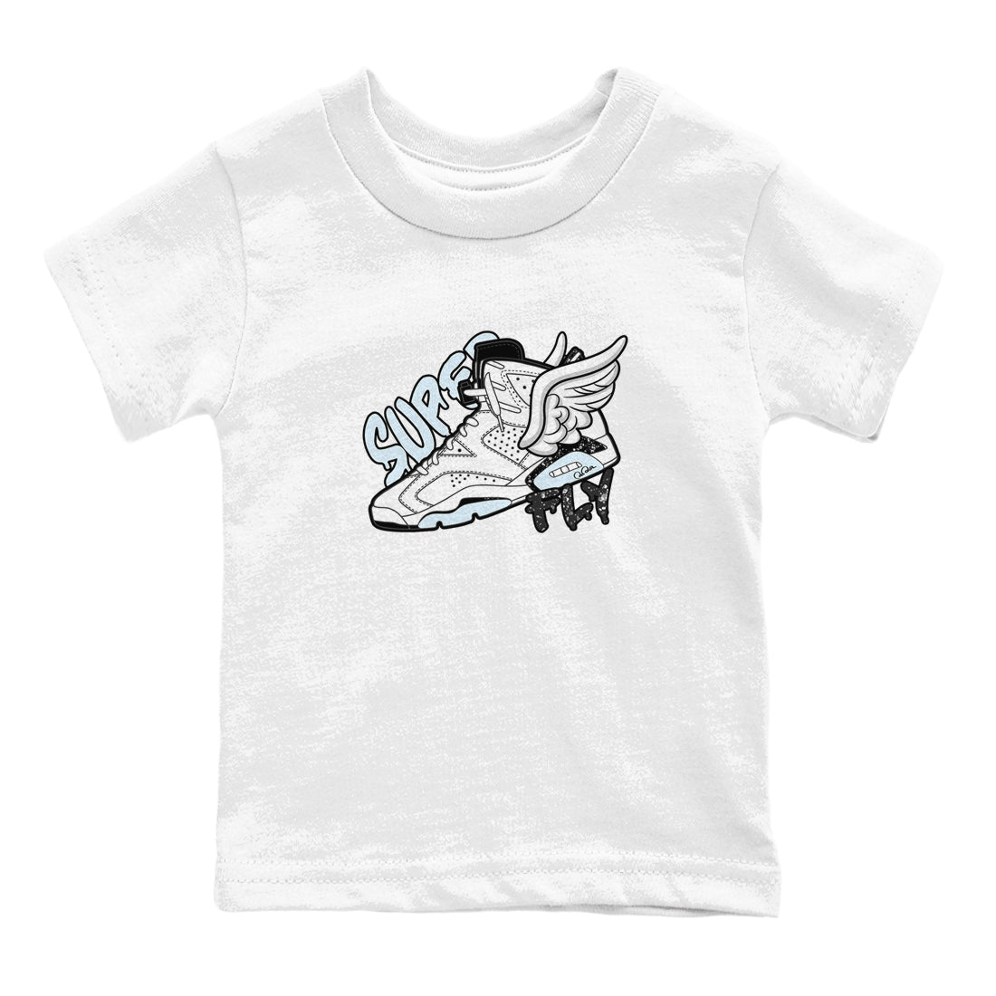 AJ6 White Black shirts to match jordans Super Fly sneaker match tees Air Jordan 6 White Black Drip Gear Zone streetwear brand Baby and Youth White 2 cotton tee