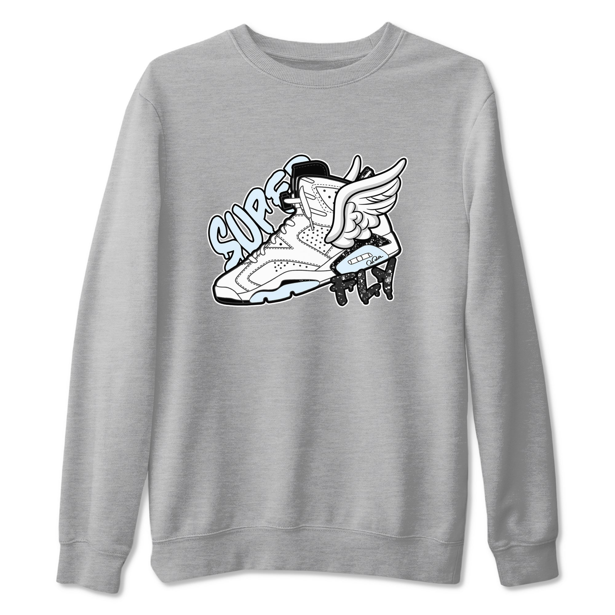 AJ6 White Black shirts to match jordans Super Fly sneaker match tees Air Jordan 6 White Black Drip Gear Zone streetwear brand Heather Grey 2 unisex cotton tee