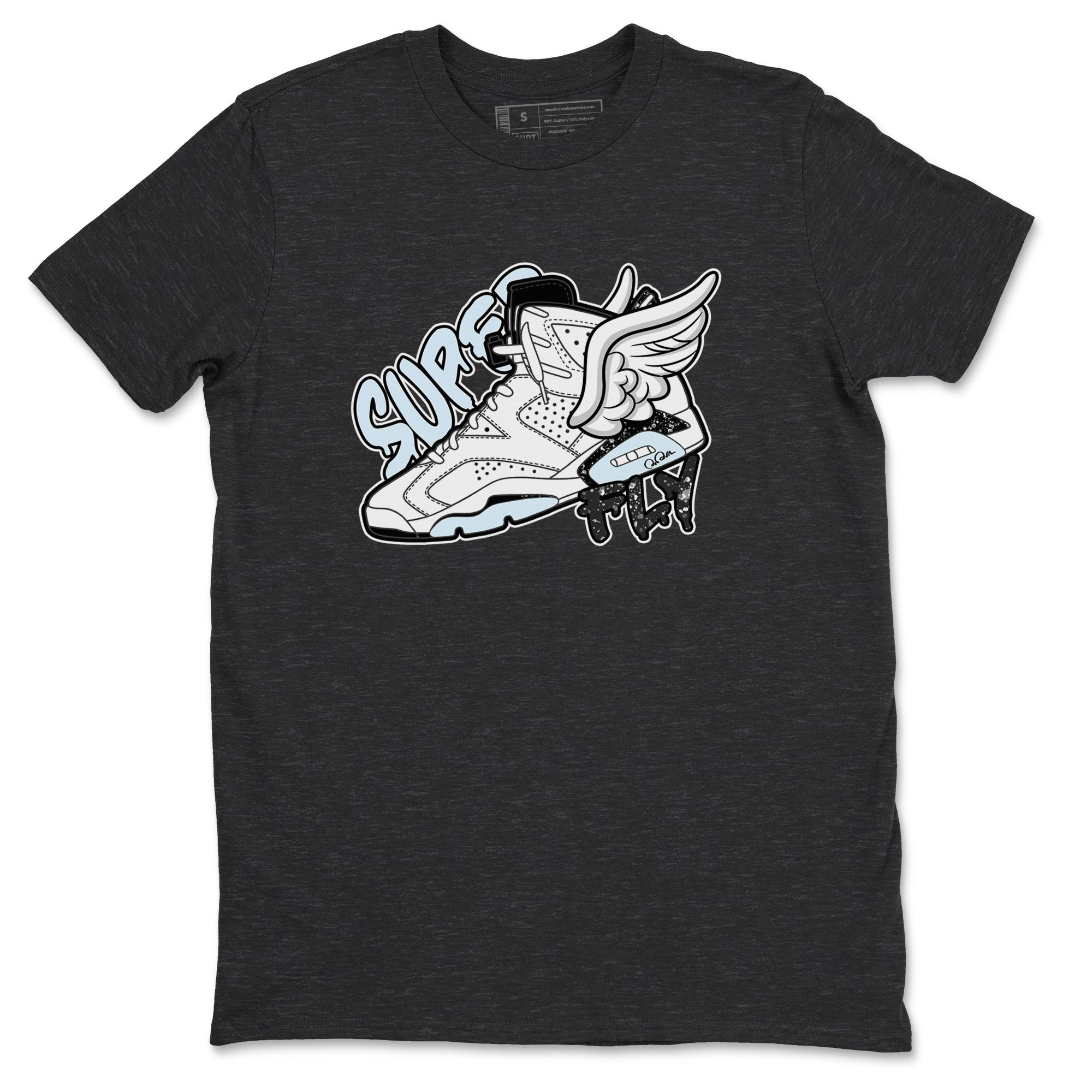 AJ6 White Black shirts to match jordans Super Fly sneaker match tees Air Jordan 6 White Black Drip Gear Zone streetwear brand Charcoal Heather 2 unisex cotton tee