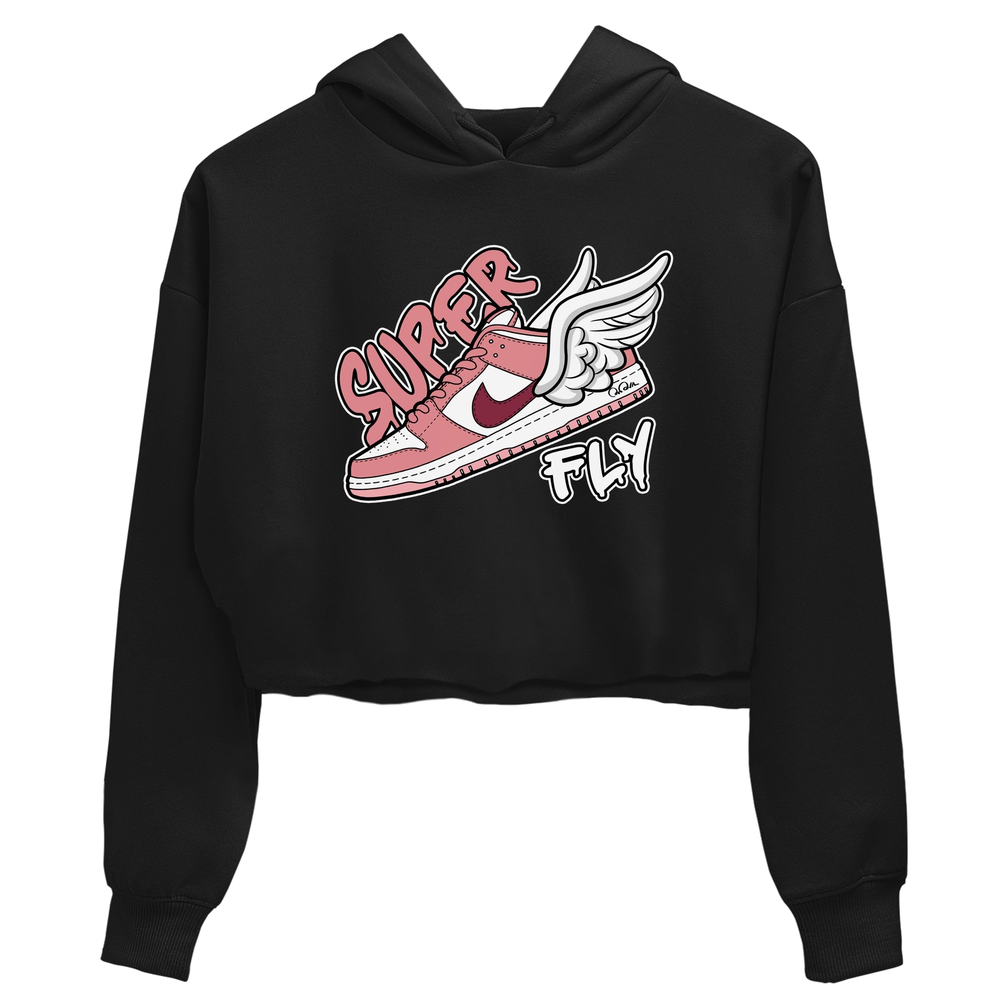 Dunk Valentines Day 2024 shirt to match jordans Super Fly sneaker tees Dunk Happy Valentines Day 2024 Drip Gear Zone Black 2 Crop T-Shirt