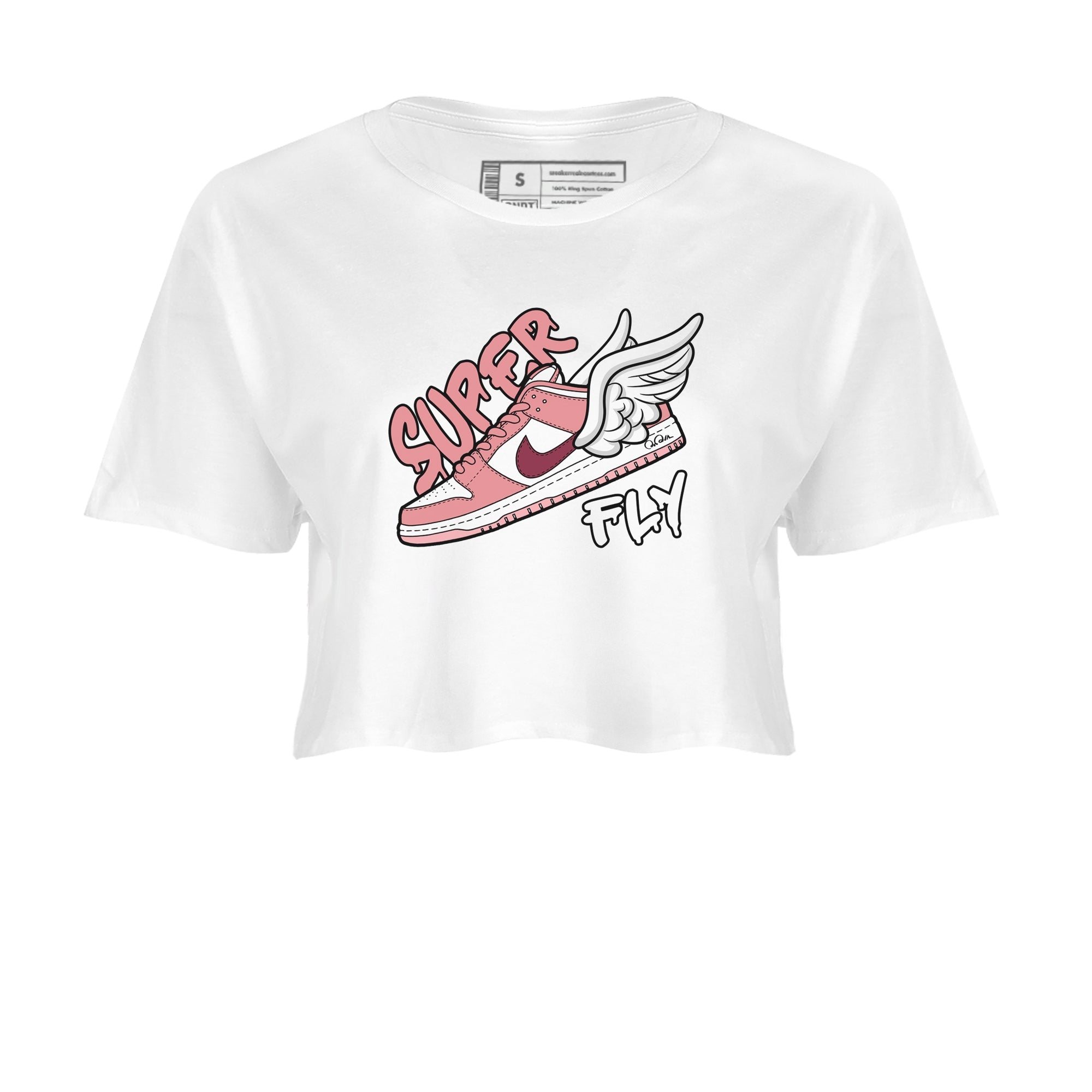 Dunk Valentines Day 2024 shirt to match jordans Super Fly sneaker tees Dunk Happy Valentines Day 2024 Drip Gear Zone White 2 Crop T-Shirt