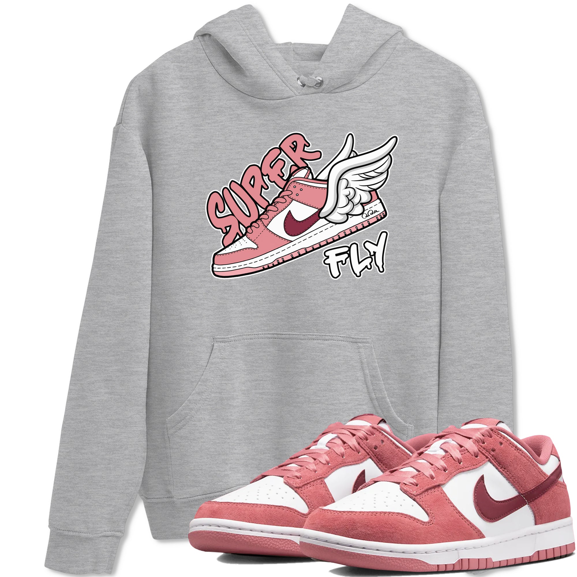 Dunk Valentines Day 2024 shirt to match jordans Super Fly sneaker tees Dunk Happy Valentines Day 2024 Drip Gear Zone Unisex Heather Grey 1 T-Shirt