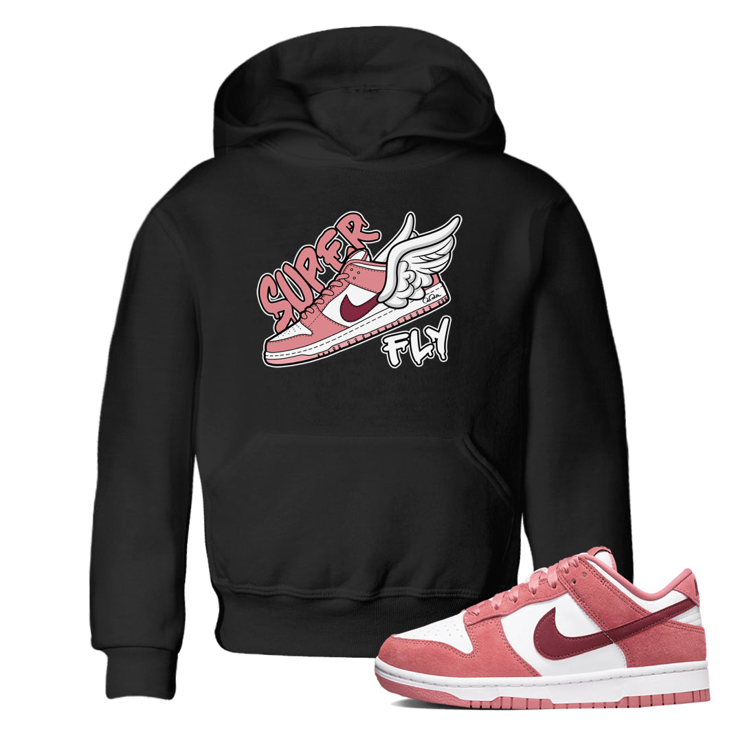 Dunk Valentines Day 2024 shirt to match jordans Super Fly sneaker tees Dunk Happy Valentines Day 2024 Drip Gear Zone Baby Toddler Black 1 T-Shirt