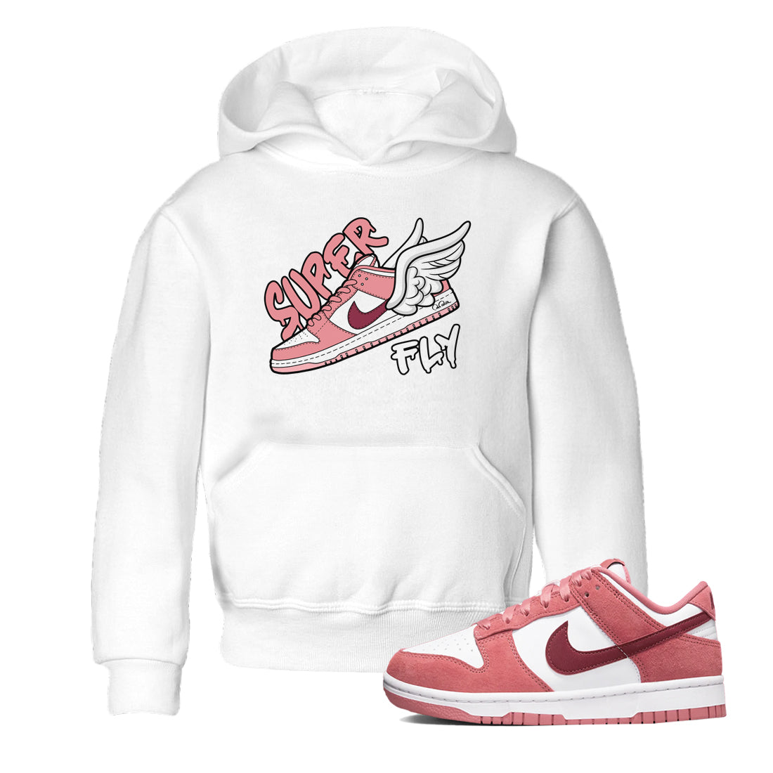 Dunk Valentines Day 2024 shirt to match jordans Super Fly sneaker tees Dunk Happy Valentines Day 2024 Drip Gear Zone Baby Toddler White 1 T-Shirt
