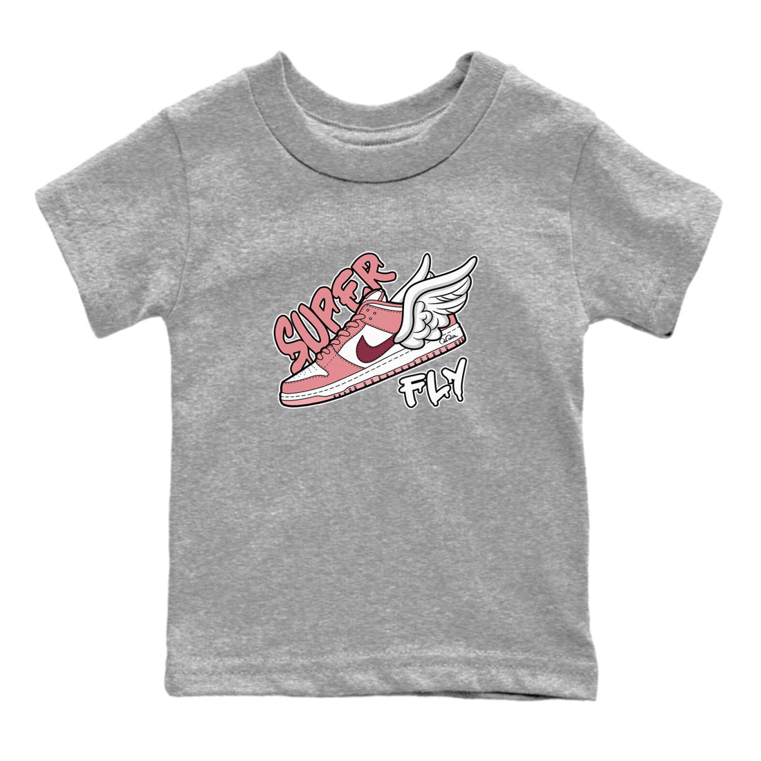 Dunk Valentines Day 2024 shirt to match jordans Super Fly sneaker tees Dunk Happy Valentines Day 2024 Drip Gear Zone Baby Toddler Heather Grey 2 T-Shirt