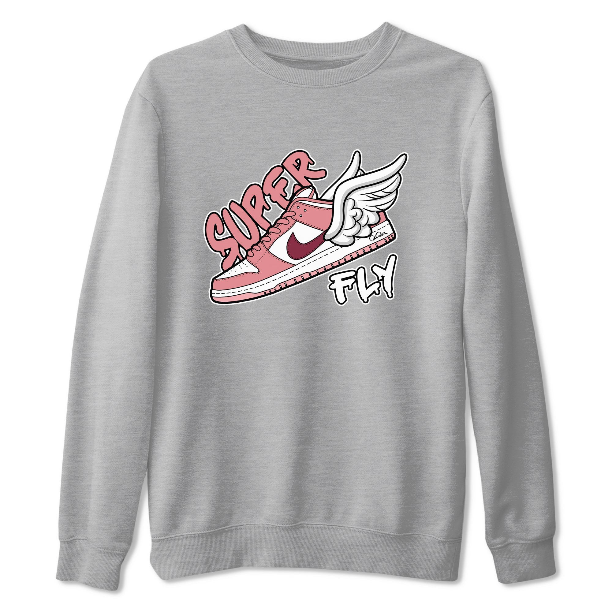 Dunk Valentines Day 2024 shirt to match jordans Super Fly sneaker tees Dunk Happy Valentines Day 2024 Drip Gear Zone Unisex Heather Grey 2 T-Shirt