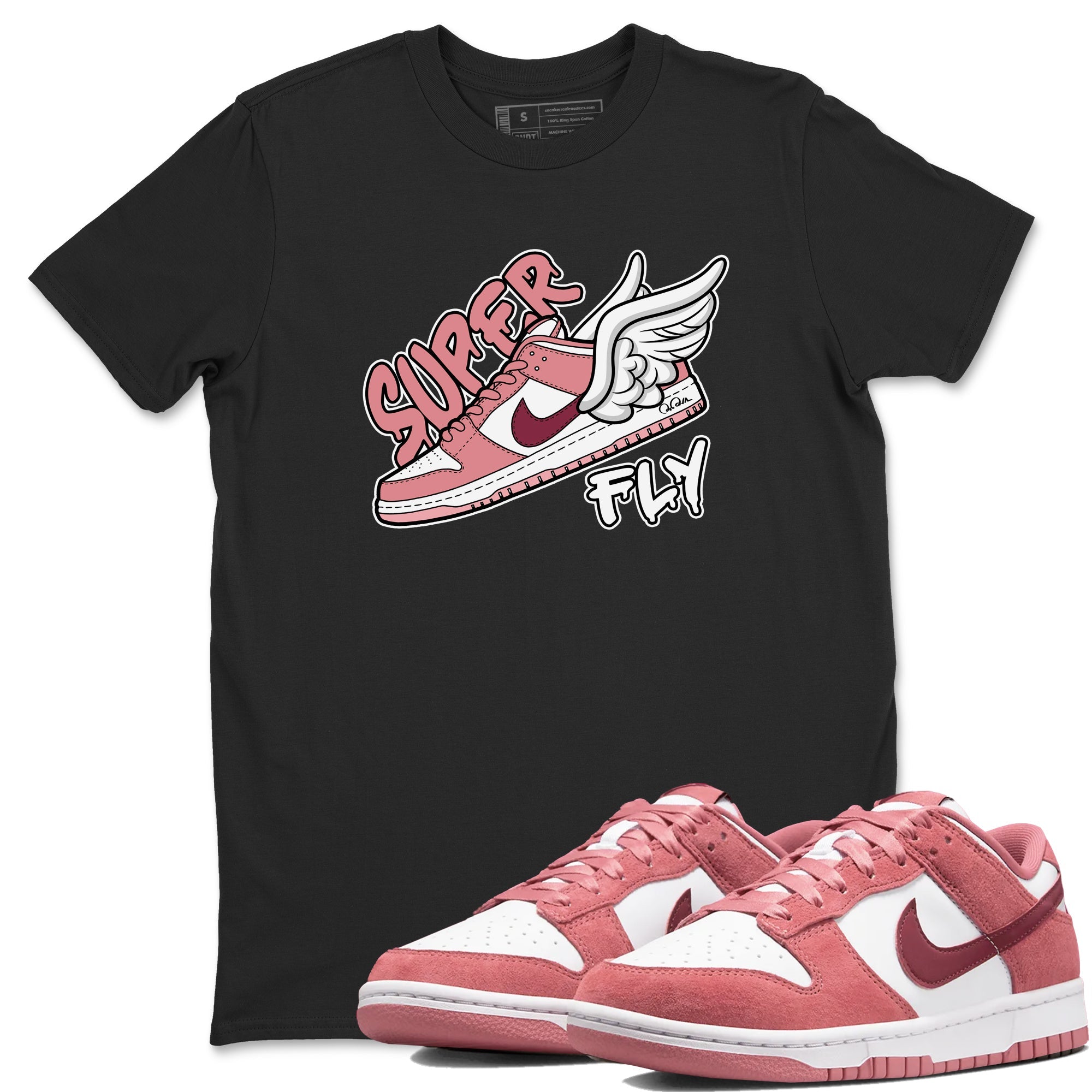 Dunk Valentines Day 2024 shirt to match jordans Super Fly sneaker tees Dunk Happy Valentines Day 2024 Drip Gear Zone Unisex Black 1 T-Shirt