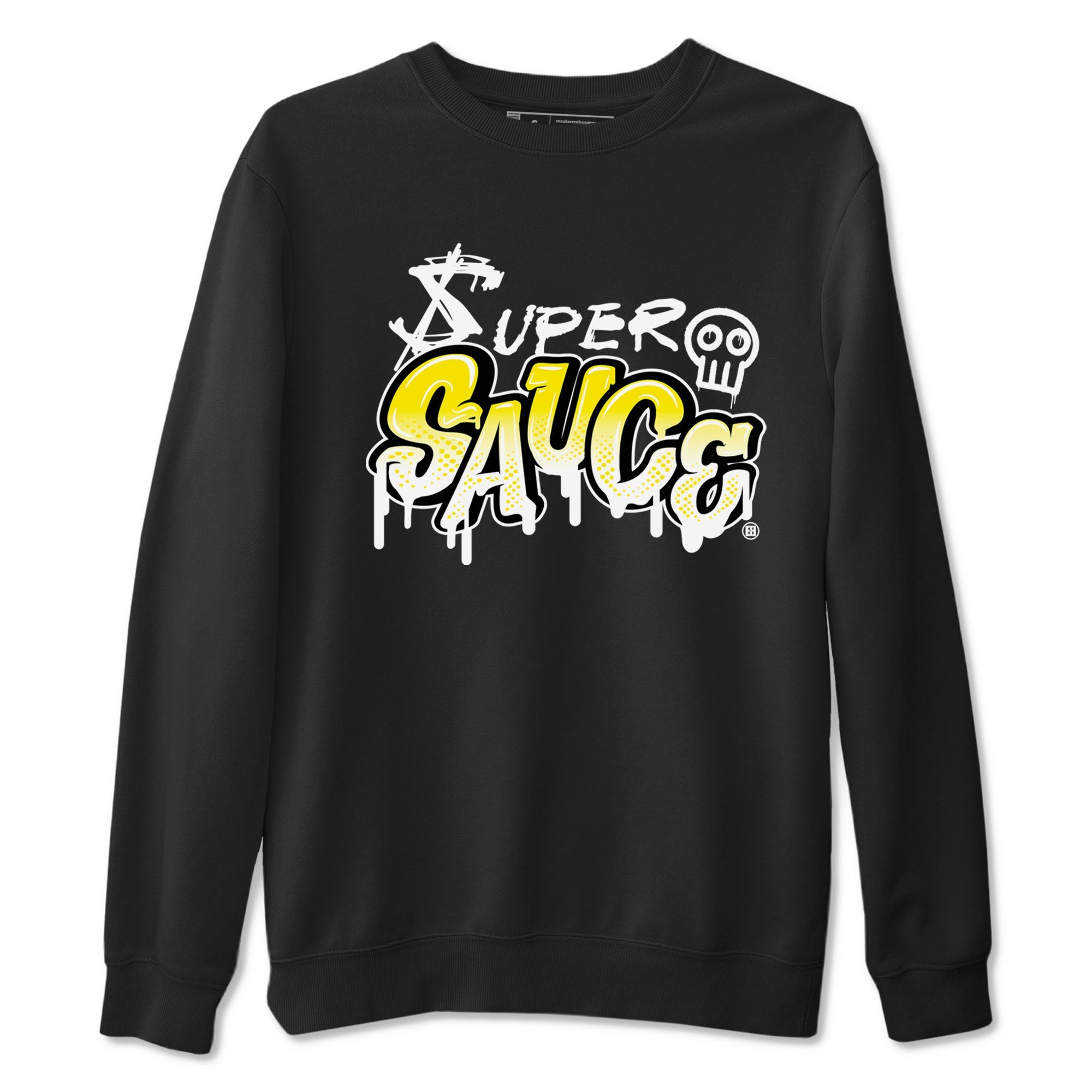 4s Vivid Sulfur shirt to match jordans Super Sauce sneaker tees Air Jordan 4 Vivid Sulfur Drip Gear Zone unisex cotton Black 2 crew neck shirt